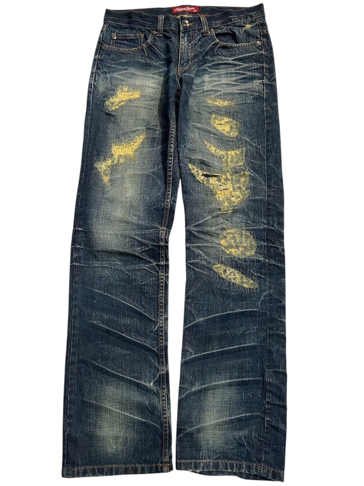 Japanese Brand × Kapital × Vintage Nylaus Japanese Style Distressed Denim Jeans Size US 34 / EU 50 - 2 Thumbnail