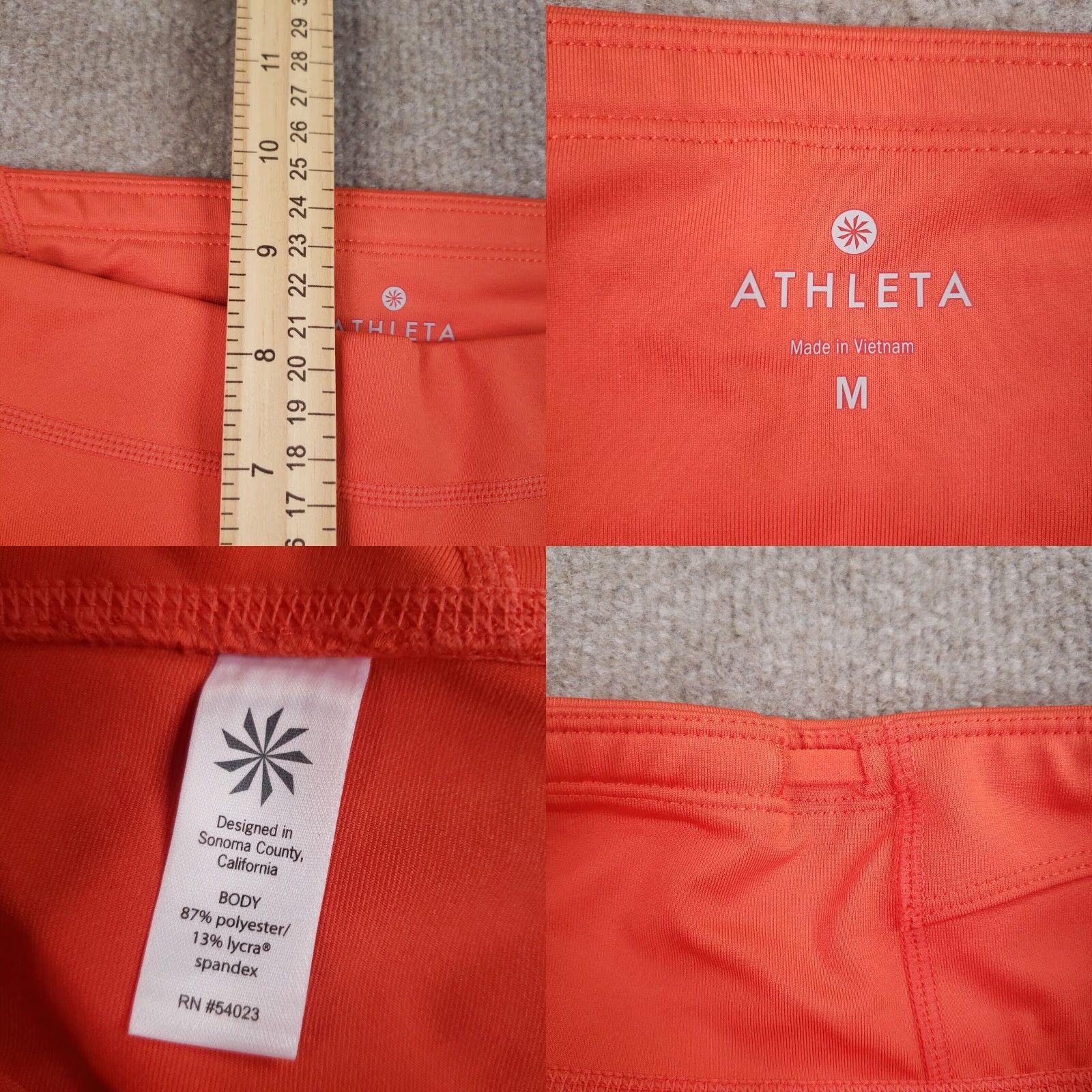 Athleta Athleta Pants Womens M Orange Capri Athleisure Stretch Yoga Casual Relaxed Size 32" / US 10 / IT 46 - 8 Thumbnail