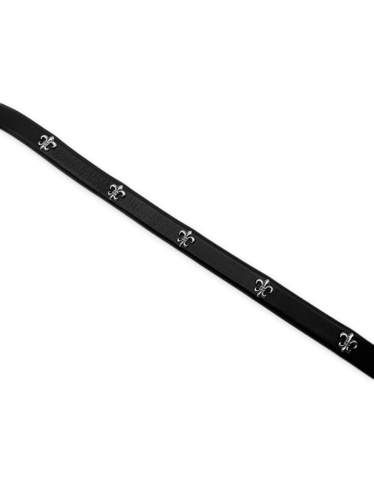 Chrome Hearts Chrome Hearts Fleur de Lis Pendant .925 Silver Leather Belt Strap Size 34 - 2 Thumbnail