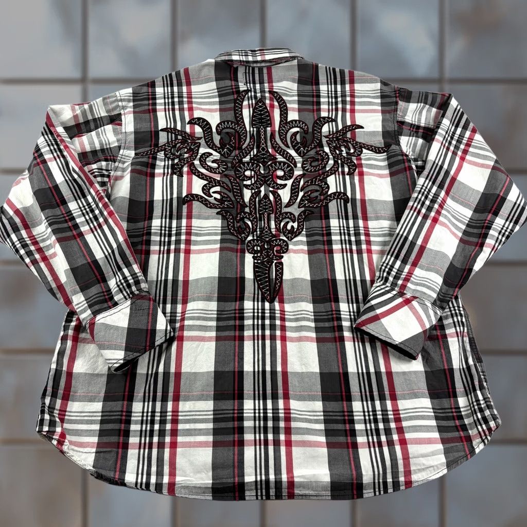 Vintage Panhandle Slim Shirt Mens XL Plaid Pearl Snap Embroidered Western Rodeo Size US XL / EU 56 / 4 - 1 Thumbnail