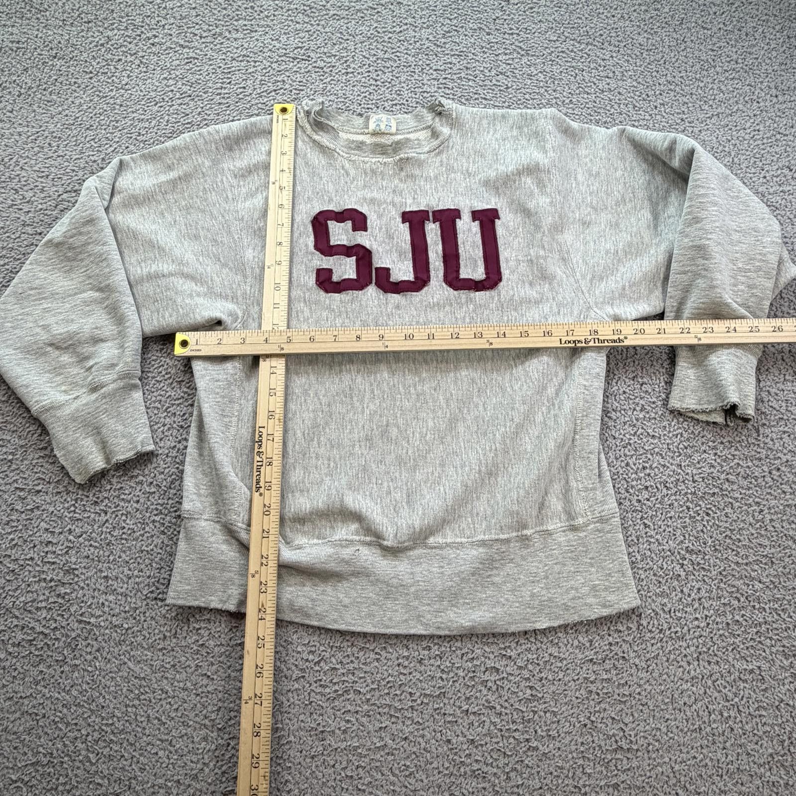 Champion Vintage 80s Champion Reverse Weave SJU St Johns Sweatshirt Size US M / EU 48-50 / 2 - 4 Thumbnail