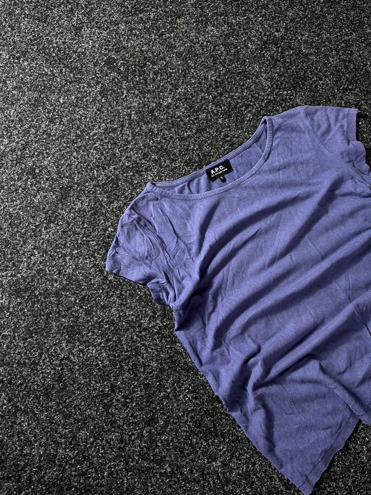 A.P.C. × Vintage 🚨 VINTAGE A.P.C. faded blue avant garde t shirt blanc Size S / US 4 / IT 40 - 2 Thumbnail