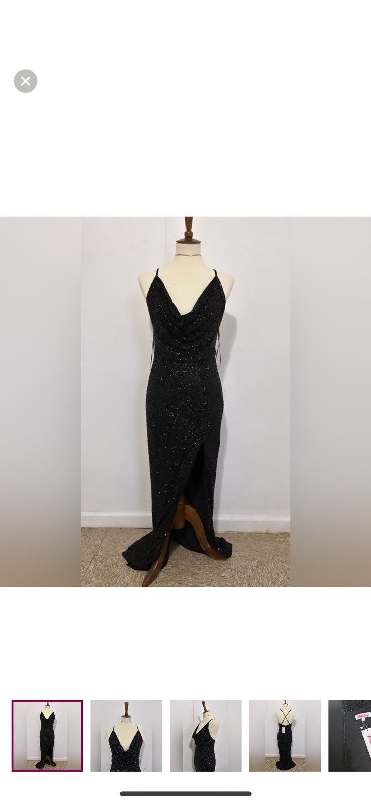 Vintage Sequin Gown Size M / US 6-8 / IT 42-44 - 2 Thumbnail