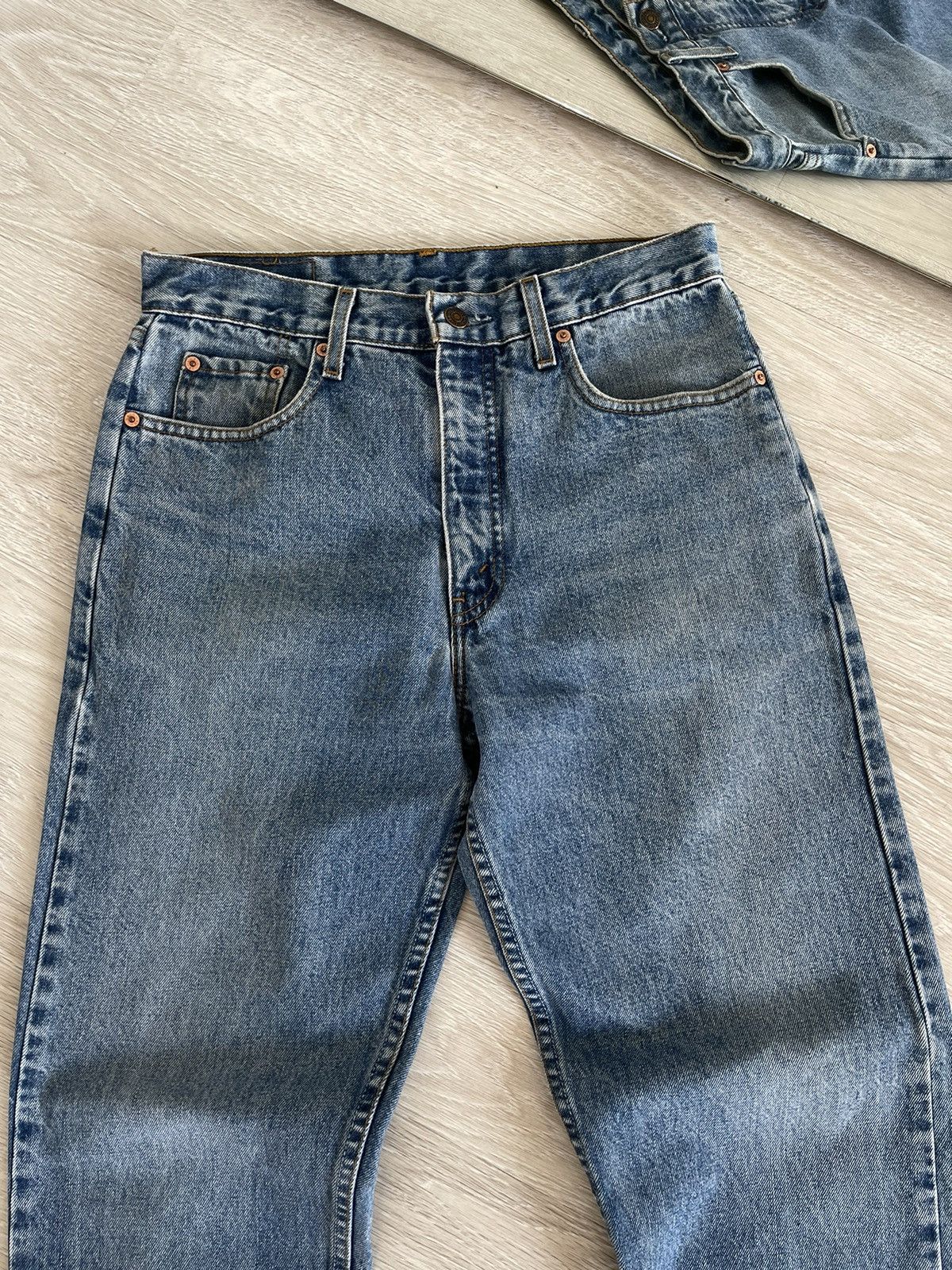 Levi's 90's Levi's 615 Vintage Light Wash Orange Tab Straight Jeans Size US 30 / EU 46 - 4 Thumbnail