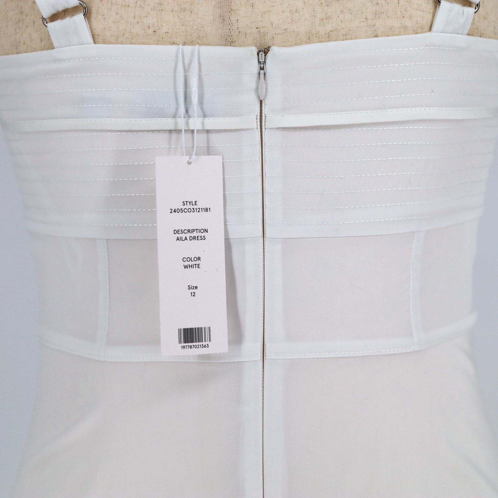 Veronica Beard Veronica Beard Women White Cotton Summer Midi Dress US 12 Size XL / US 12-14 / IT 48-50 - 9 Thumbnail