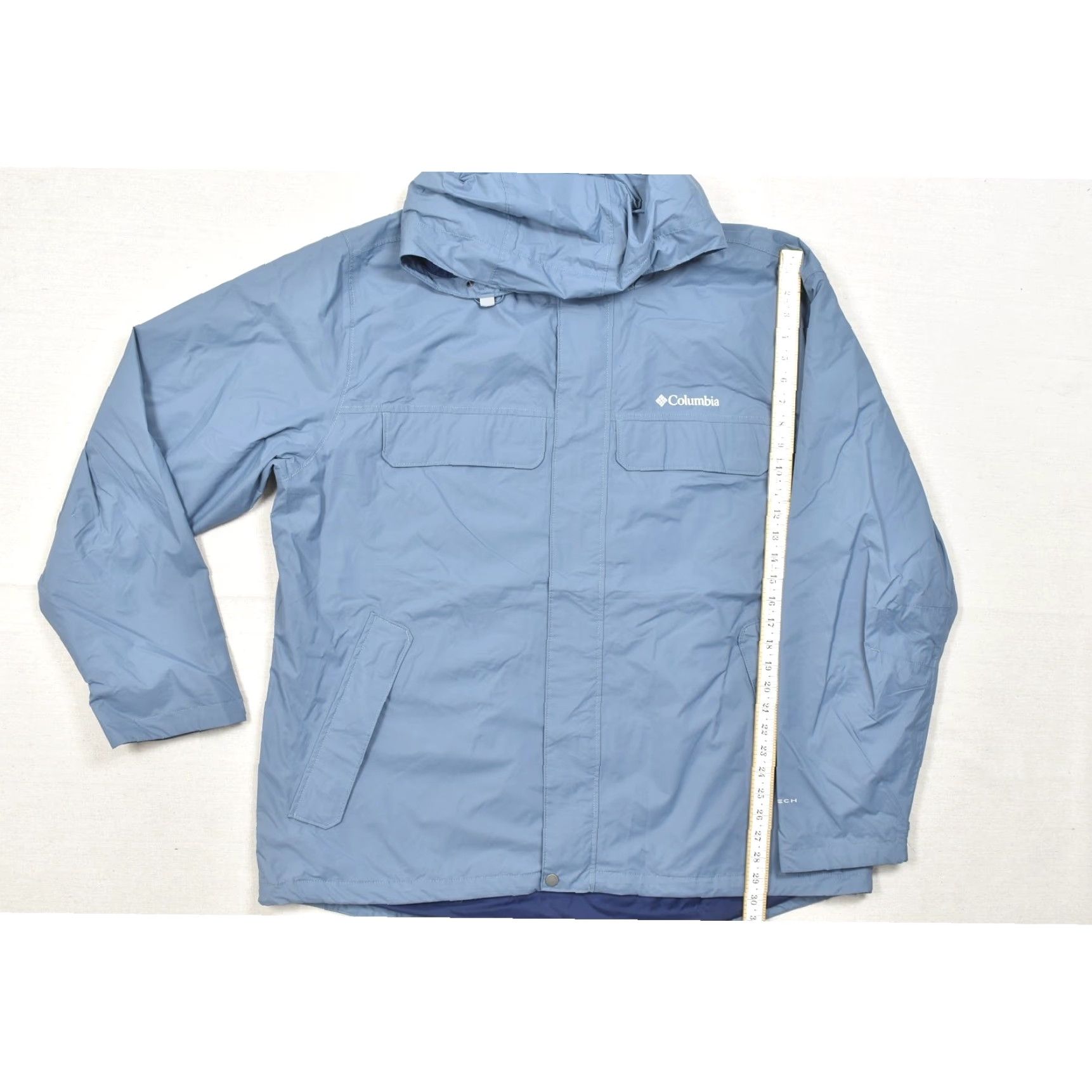 Vintage Columbia Mens XXL Blue Hooded Omni-Tech Waterproof Rain Jacket Shell XM0775 Jacket Mens Outdoor Rain Coat Hooded Waterproof Size US XXL / EU 58 / 5 - 5 Thumbnail