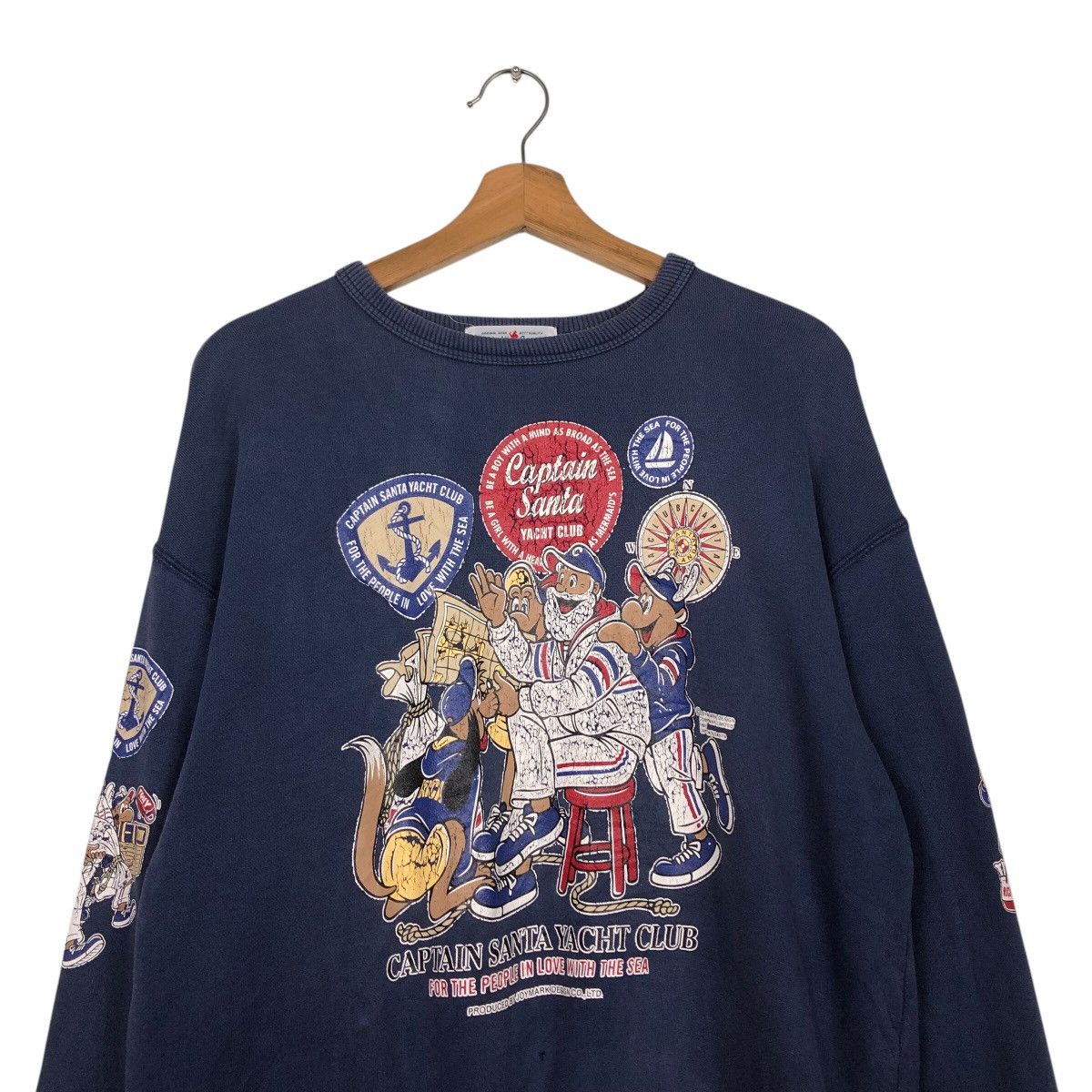 Cartoon Network × Japanese Brand × Vintage 📌Vintage Sweatshirt Captain Santa Big Logo Overprint Size US L / EU 52-54 / 3 - 4 Thumbnail