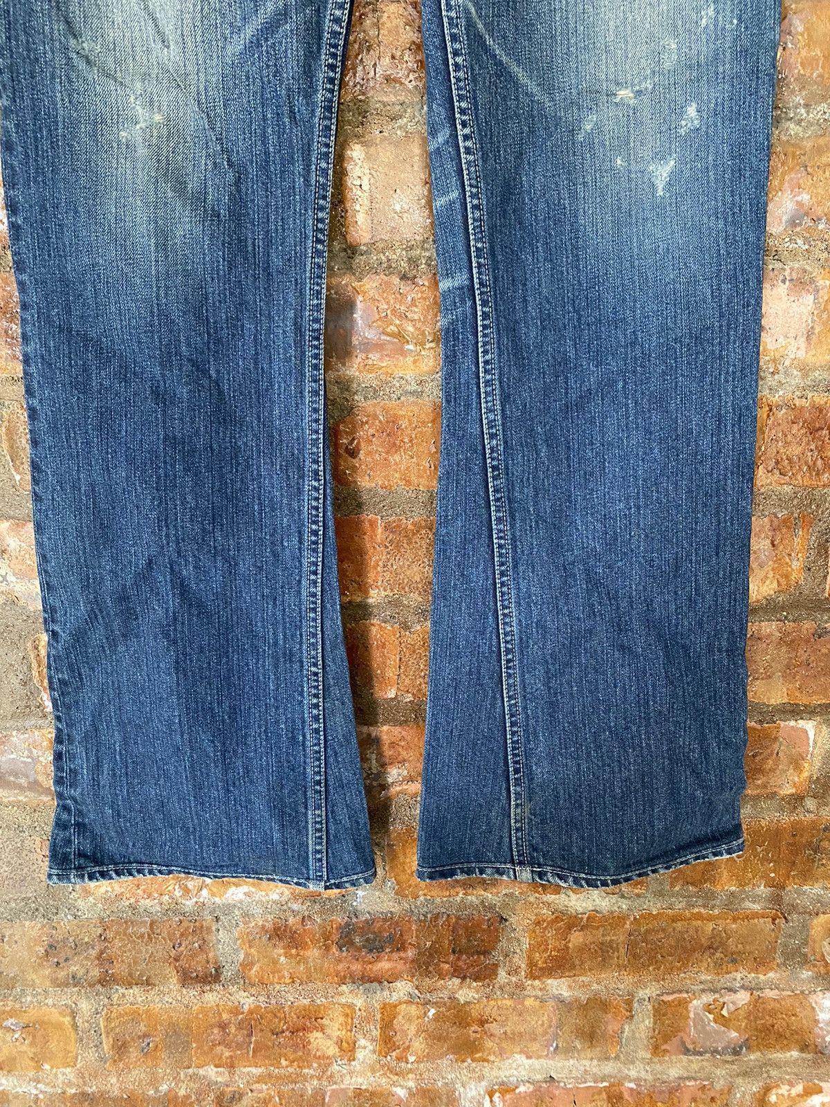 Backbone × Obelisk × Shellac 2000s Backbone Japan Embroidered logo Flare denim Size US 32 / EU 48 - 6 Thumbnail