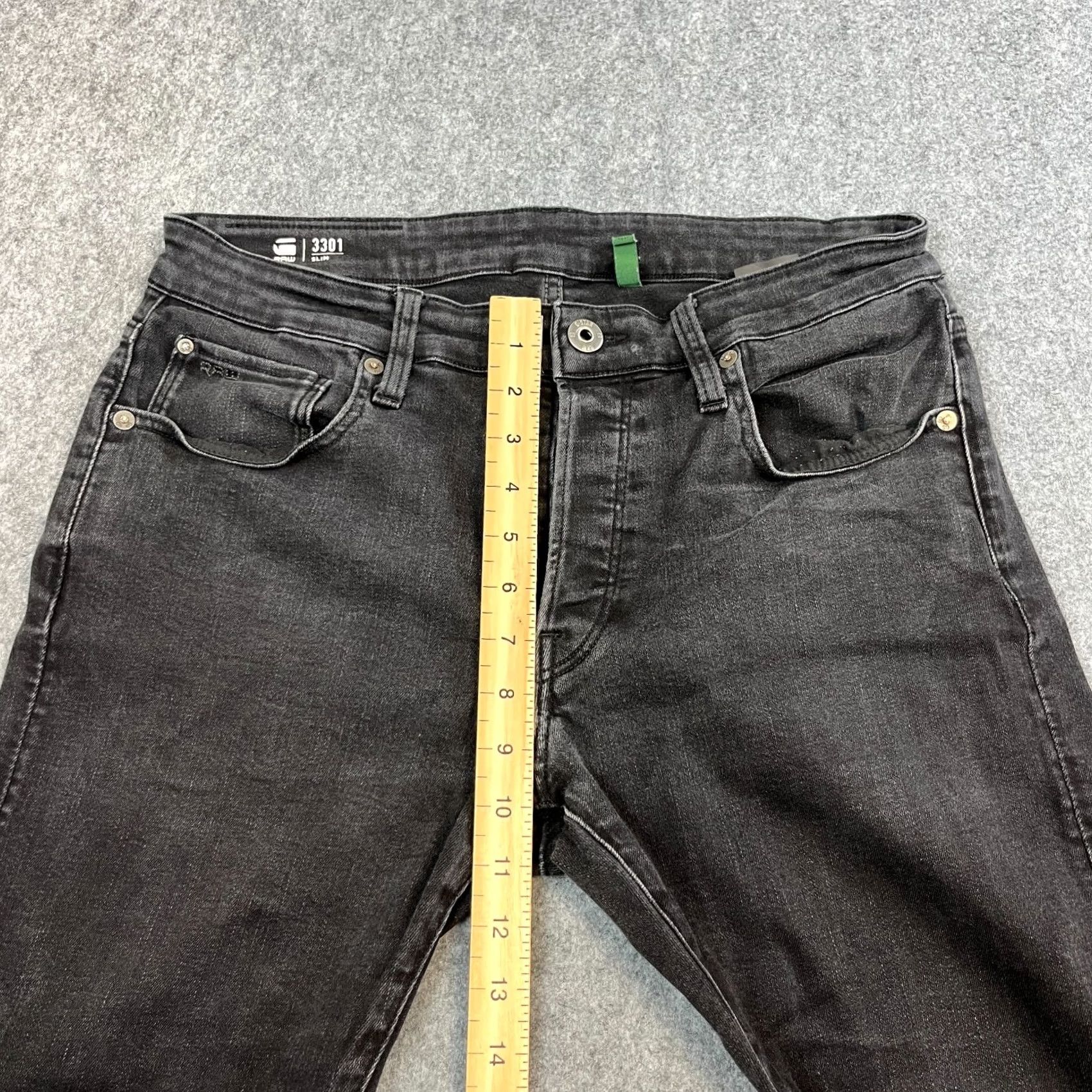 G-Star G-Star 3301 Jeans Slim Skinny 32 32 Dark Wash Black Stretch 3301 Mens Denim 5-Pocket Pattern No Pattern Stainless? Size US 32 / EU 48 - 5 Thumbnail