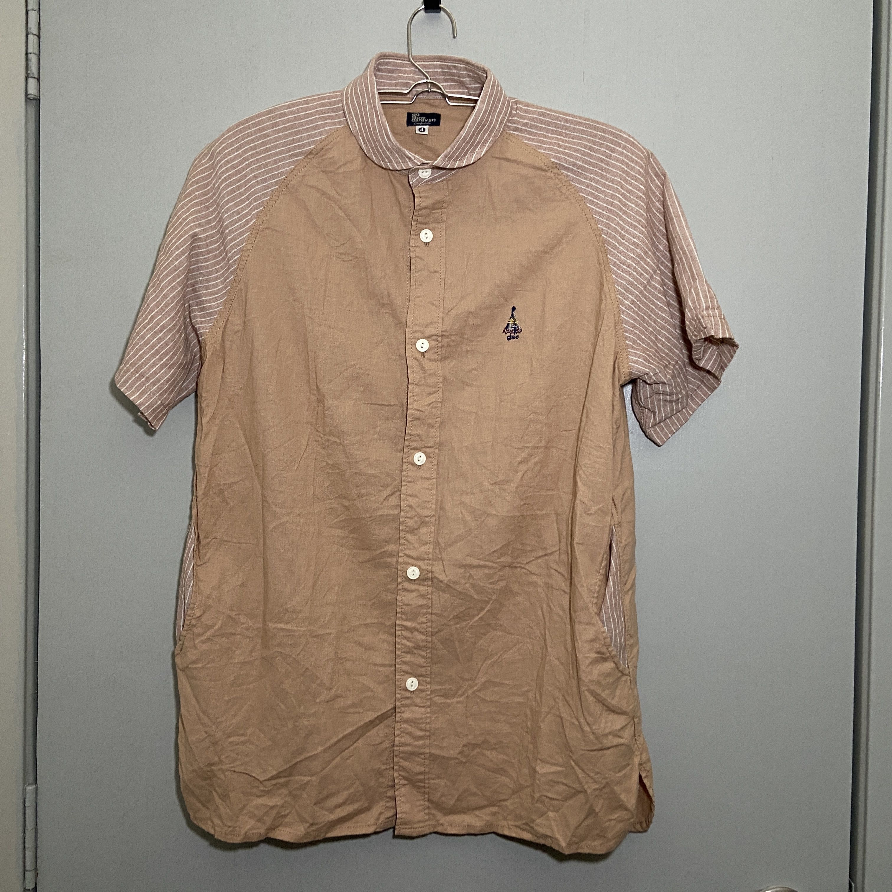 Japanese Brand × go slow caravan 🔥 Go slow Caravan Linen Hickory shirt Size US XL / EU 56 / 4 - 1 Thumbnail