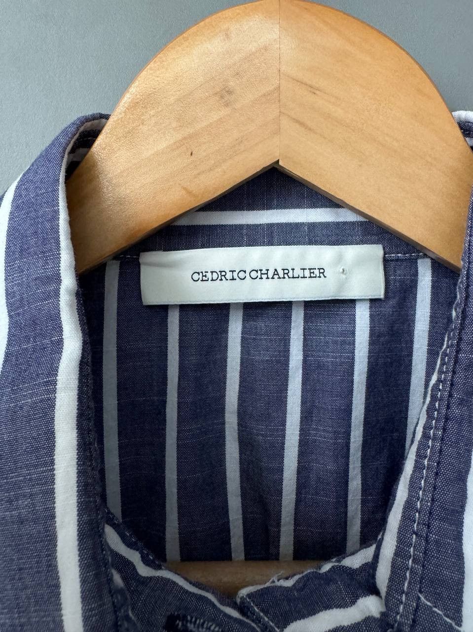 Cedric Charlier Cédric Charlier Two Tone Runway Stripe Shirt Button Up Size M / US 6-8 / IT 42-44 - 3 Thumbnail