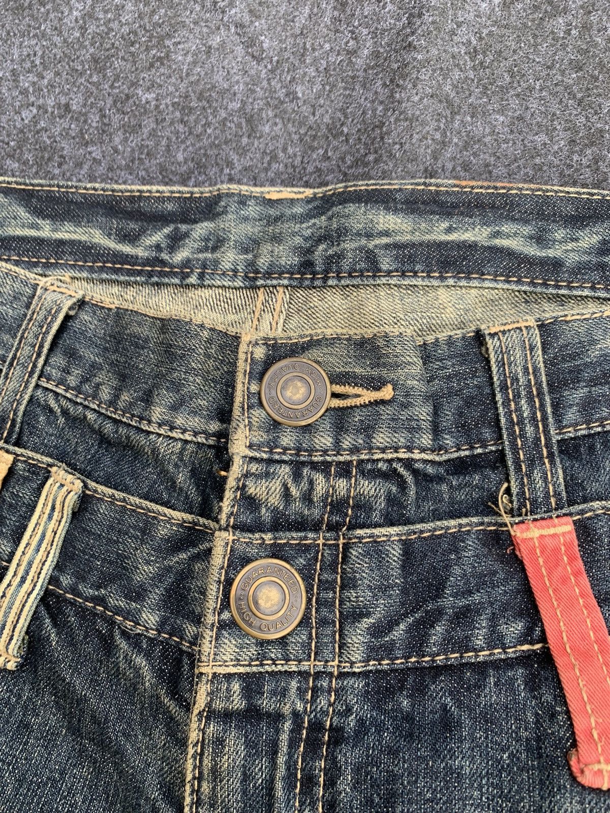 Japanese Brand Japanese Streetwear Double Waist Multi-Belt Loop Denim Jeans Size US 35 - 5 Thumbnail