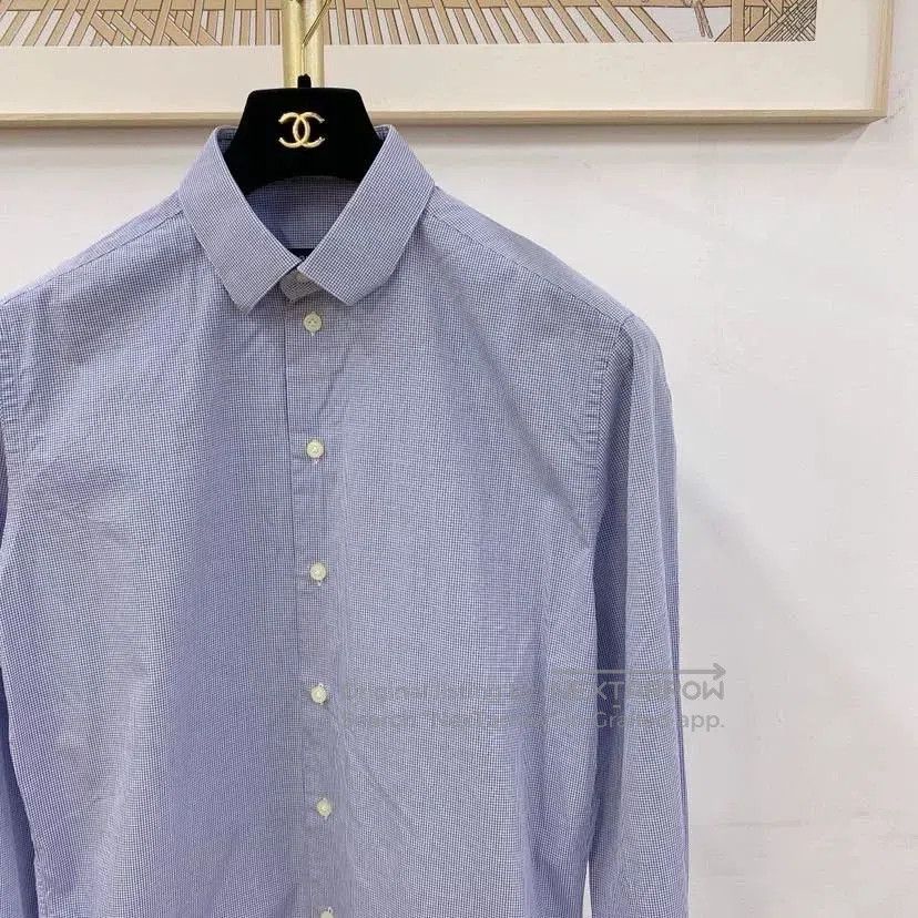 Givenchy Givenchy Men's Blue Check Shirt 40. Size US XXS / EU 40 - 3 Thumbnail