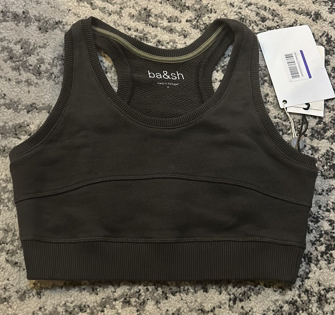 ba&sh BA&SH Thais Cropped French Cotton-terry Top Size M / US 6-8 / IT 42-44 - 5 Thumbnail