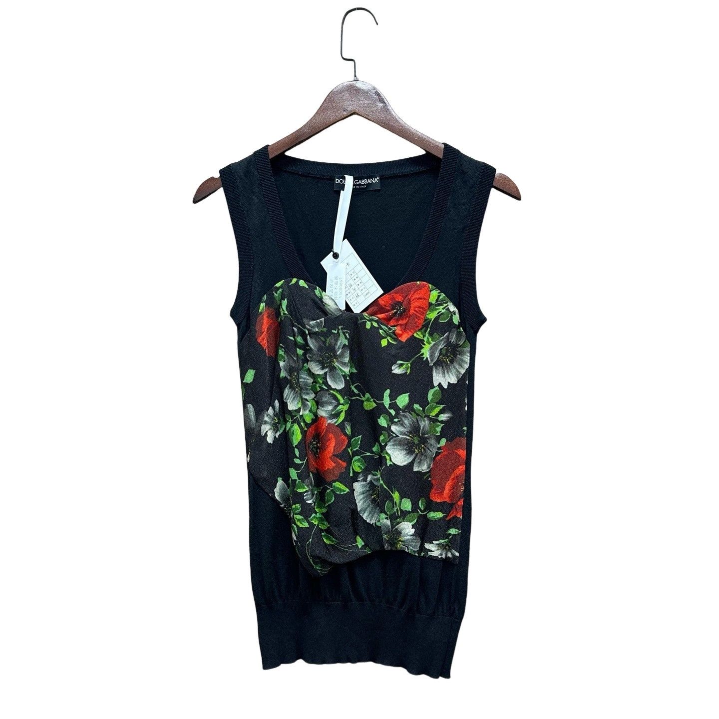 Dolce & Gabbana Dolce & Gabbana Floral Knit Tank Top Size S Size S / US 4 / IT 40 - 1 Thumbnail