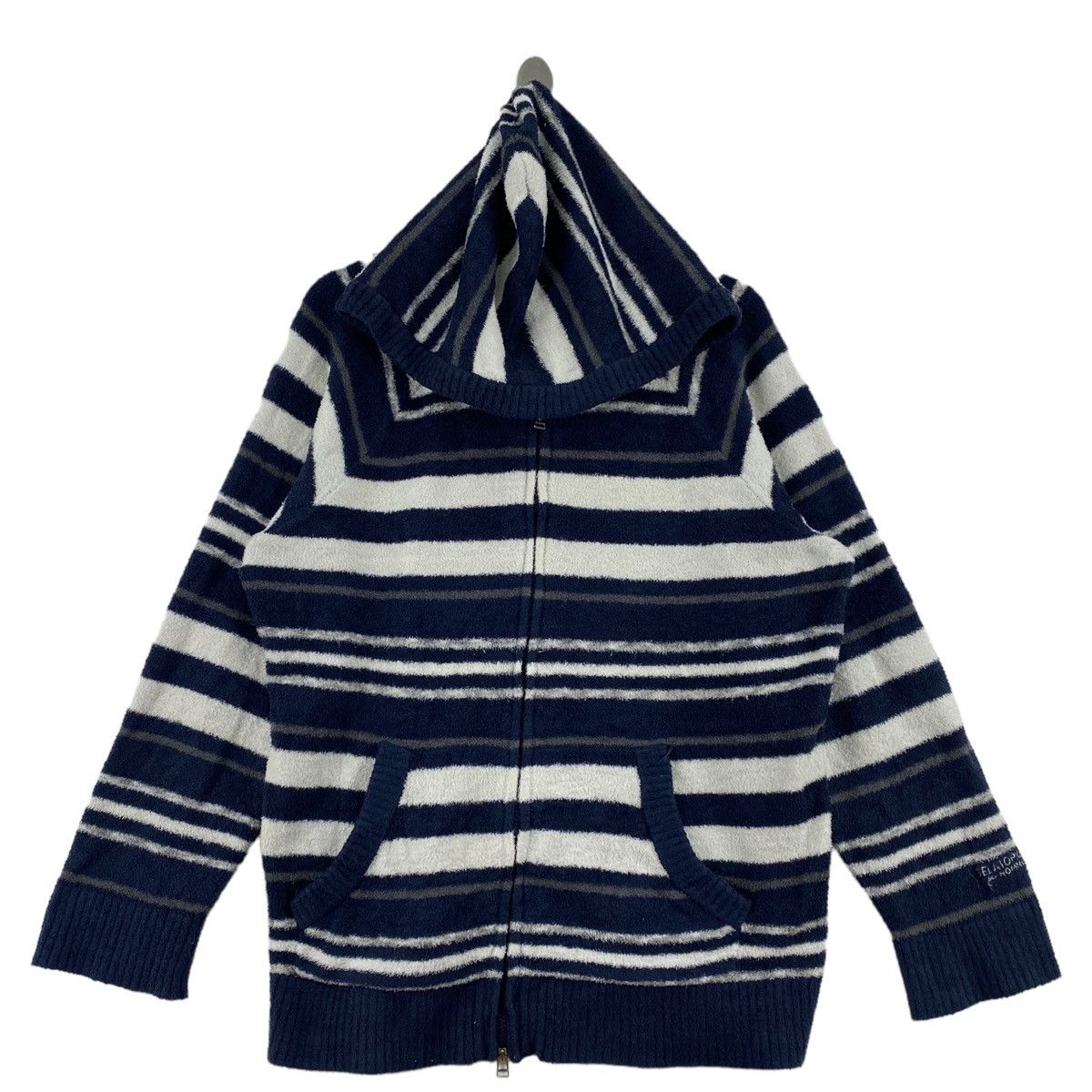 Other GELATO PIQUE HOMME Stripes Deep Pile Sherpa Fleece Hoodie Size US XL / EU 56 / 4 - 1 Thumbnail