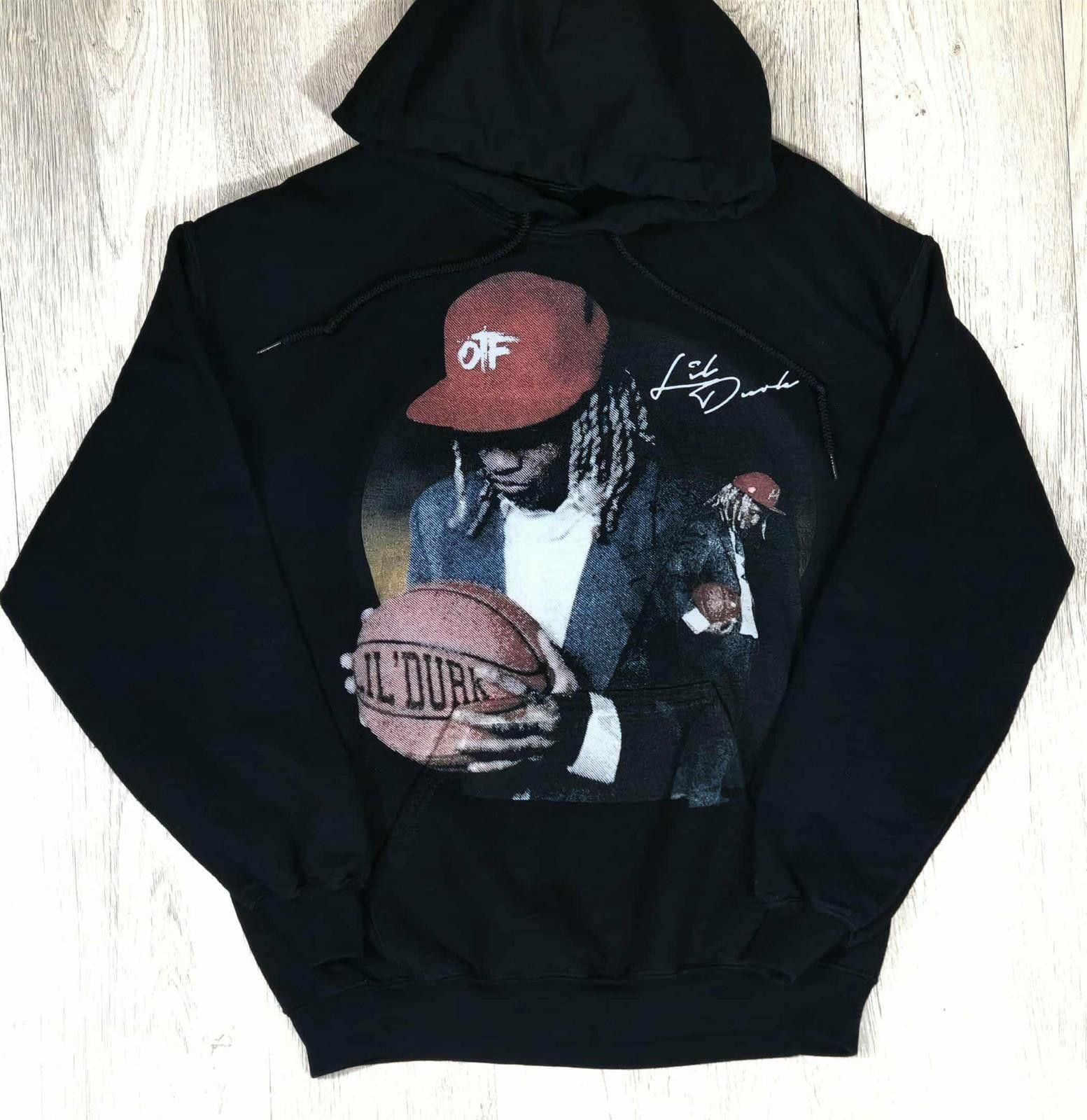 The Unbranded Brand Lil Durk OTF Basketball Hoodie Black Medium #6 Size US M / EU 48-50 / 2 - 1 Thumbnail