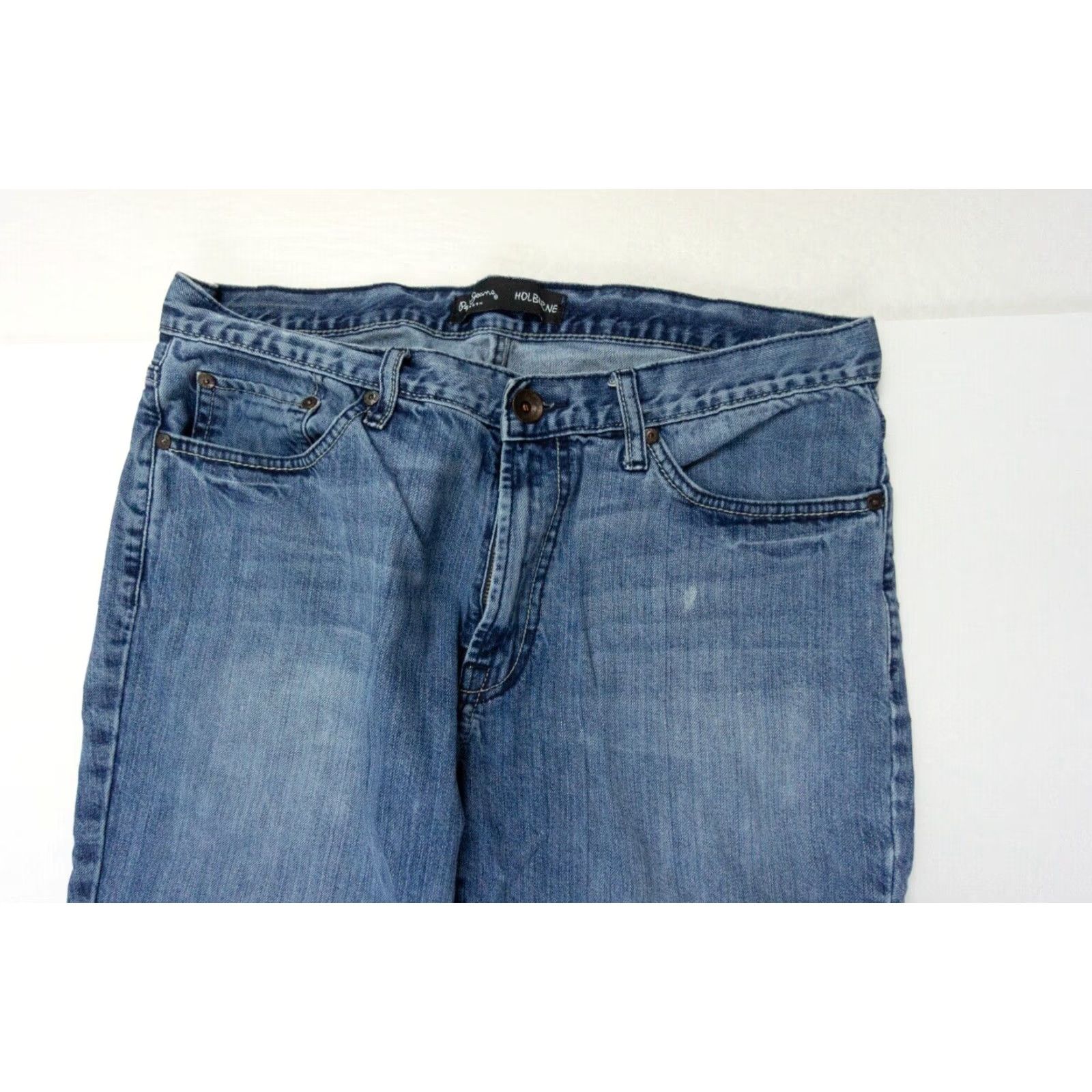 Pepe Jeans VINTAGE Pepe Jeans Jeans Men 34x29 Holborne Straight Regular Blue Denim Cotton 90s Concert Distressed Mens Size US 34 / EU 50 - 2 Thumbnail