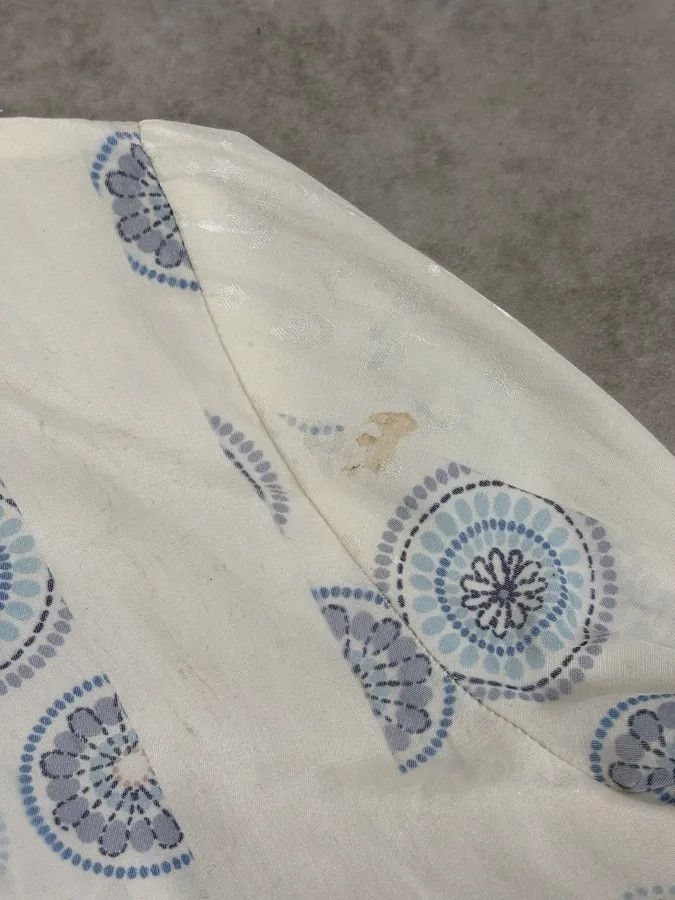Jean Paul Gaultier 2000s Jean Paul Gaultier White & Blue Abstract Jacket Size S / US 4 / IT 40 - 12 Thumbnail