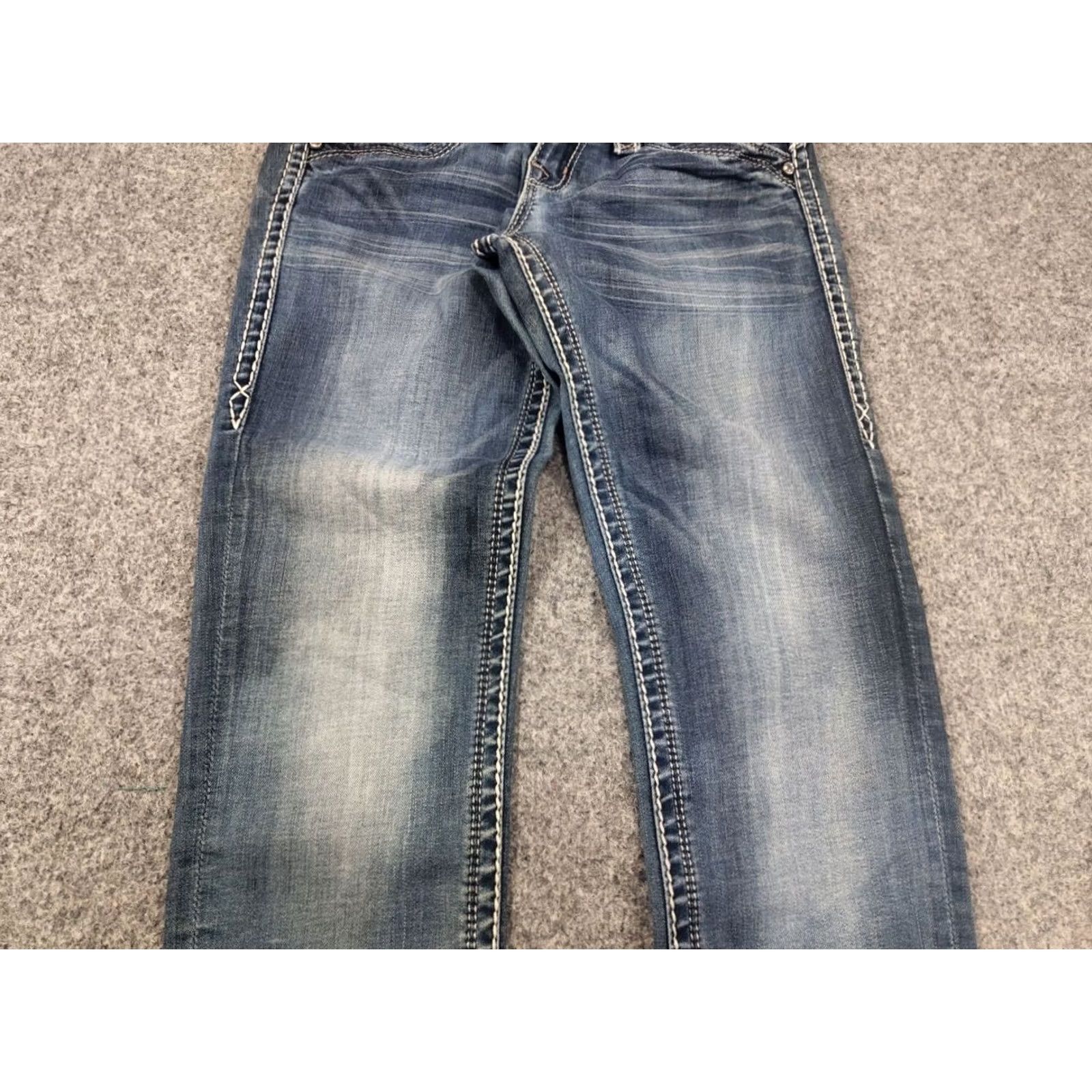 Vintage Rock Revival Adele Jeans denim Blue Faded Embroidered logo Y2K Style Vintage Size 27" / US 4 / IT 40 - 4 Thumbnail