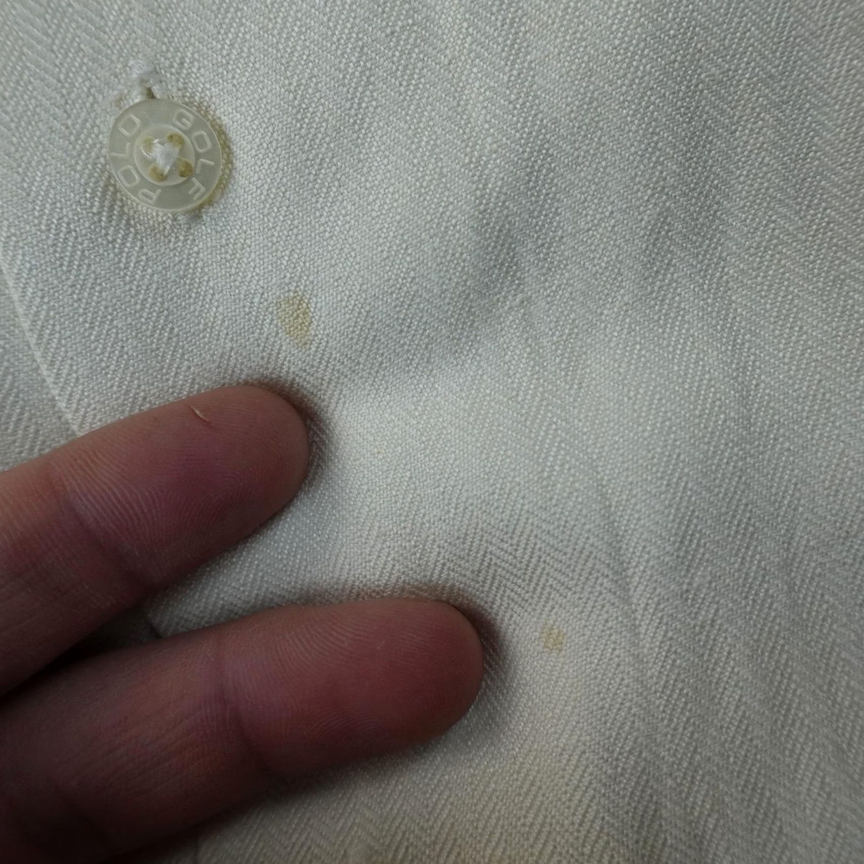 Ralph Lauren VINTAGE Ralph Lauren Shirt Mens 2XL White Silk Linen Caldwell Button-Up Polo Golf Short Sleeve Size US XXL / EU 58 / 5 - 4 Thumbnail