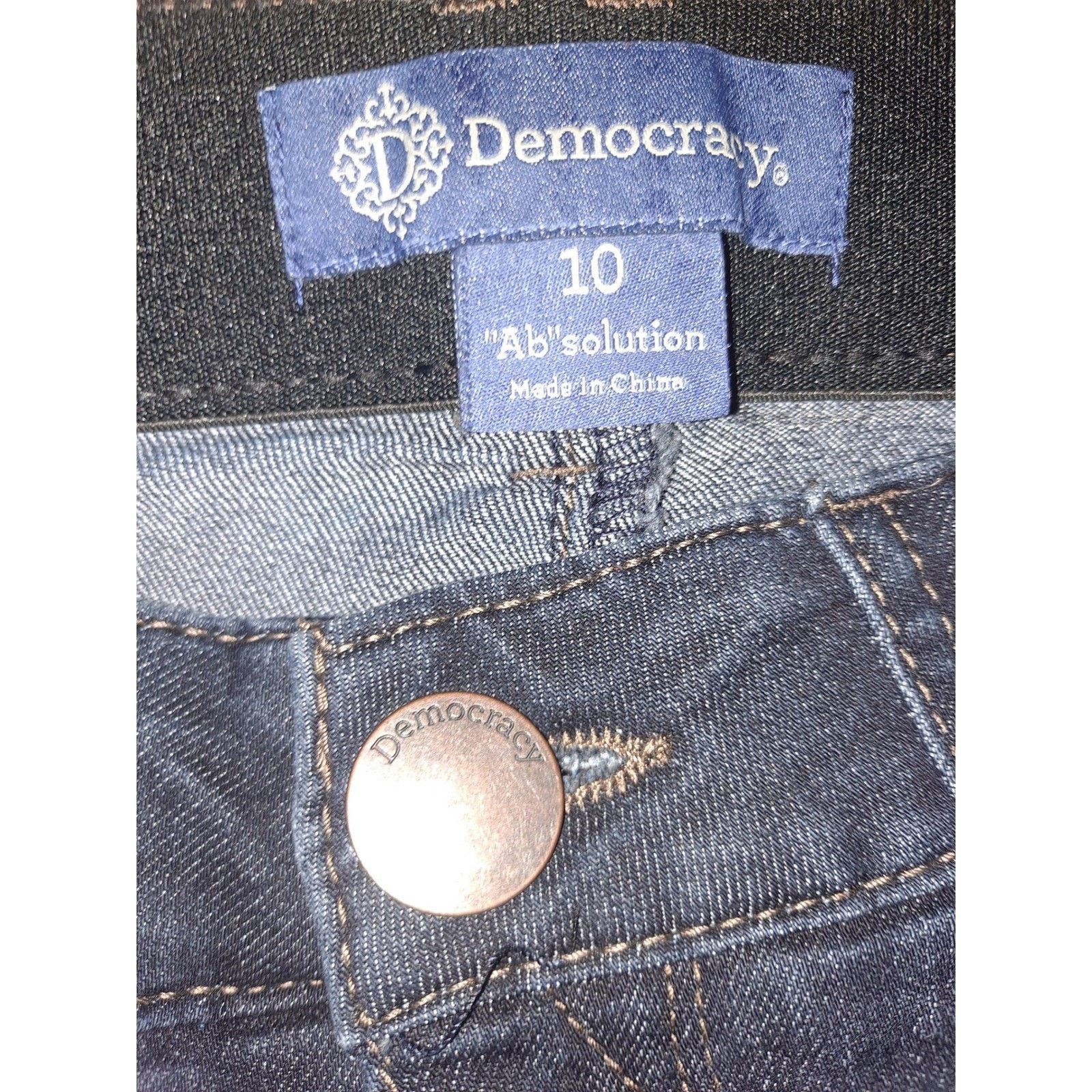 Other Democracy Ab'solution Jeans Dark Wash Denim Stretch Size 10 Size 32" / US 10 / IT 46 - 3 Thumbnail