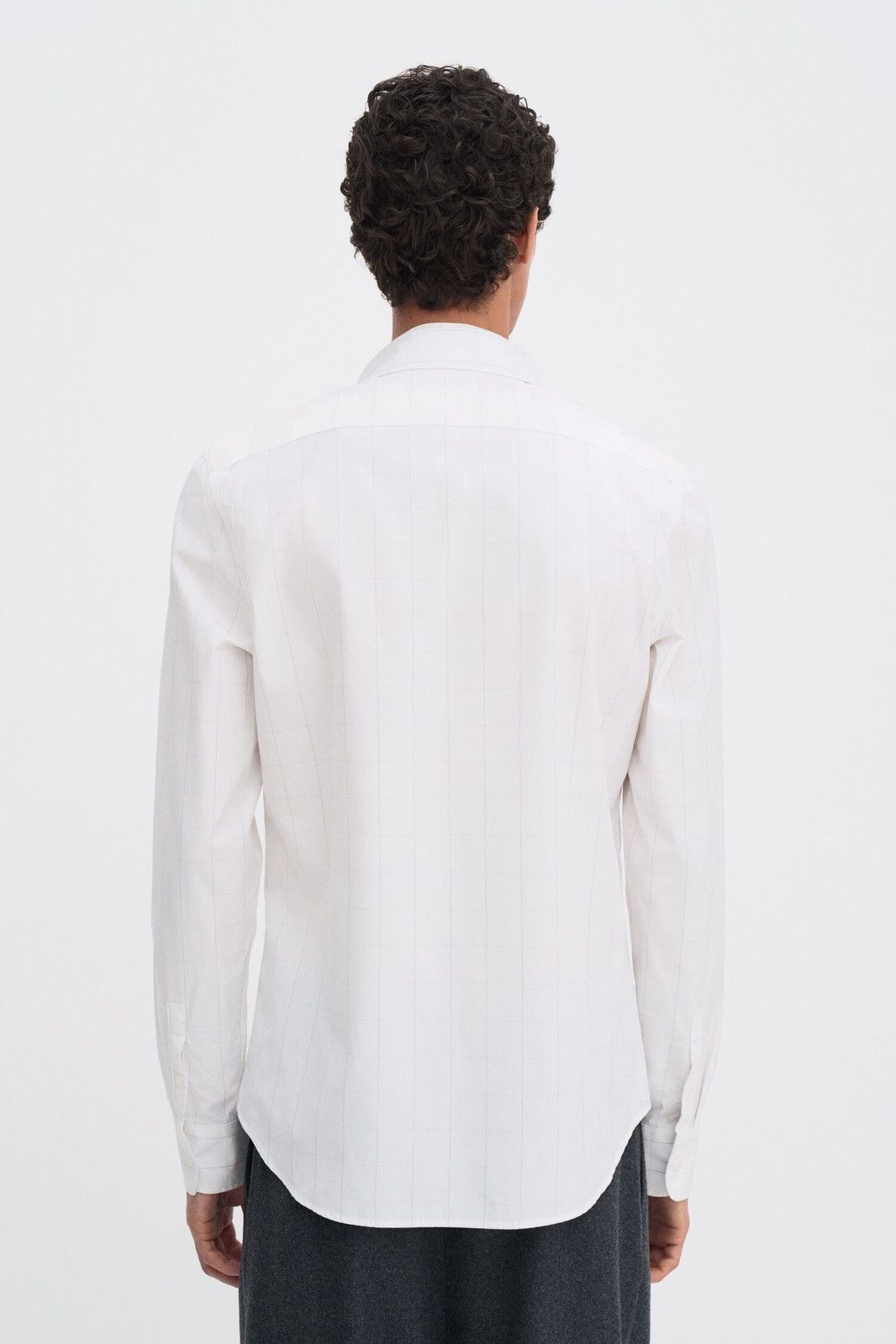 Filippa K Filippa K White Classic Tailored Shirt Check Windowpane Size US M / EU 48-50 / 2 - 2 Thumbnail