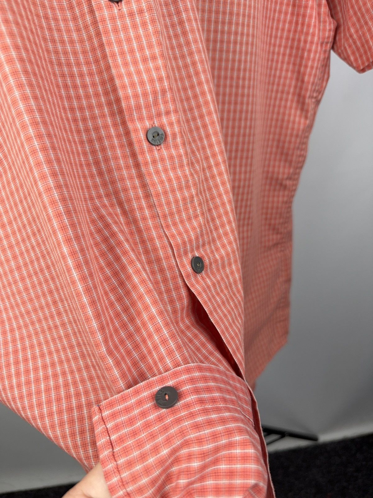 SALEWA Salewa Outdoor Technical Check Shirt Orange Short Sleeve Size US L / EU 52-54 / 3 - 5 Thumbnail