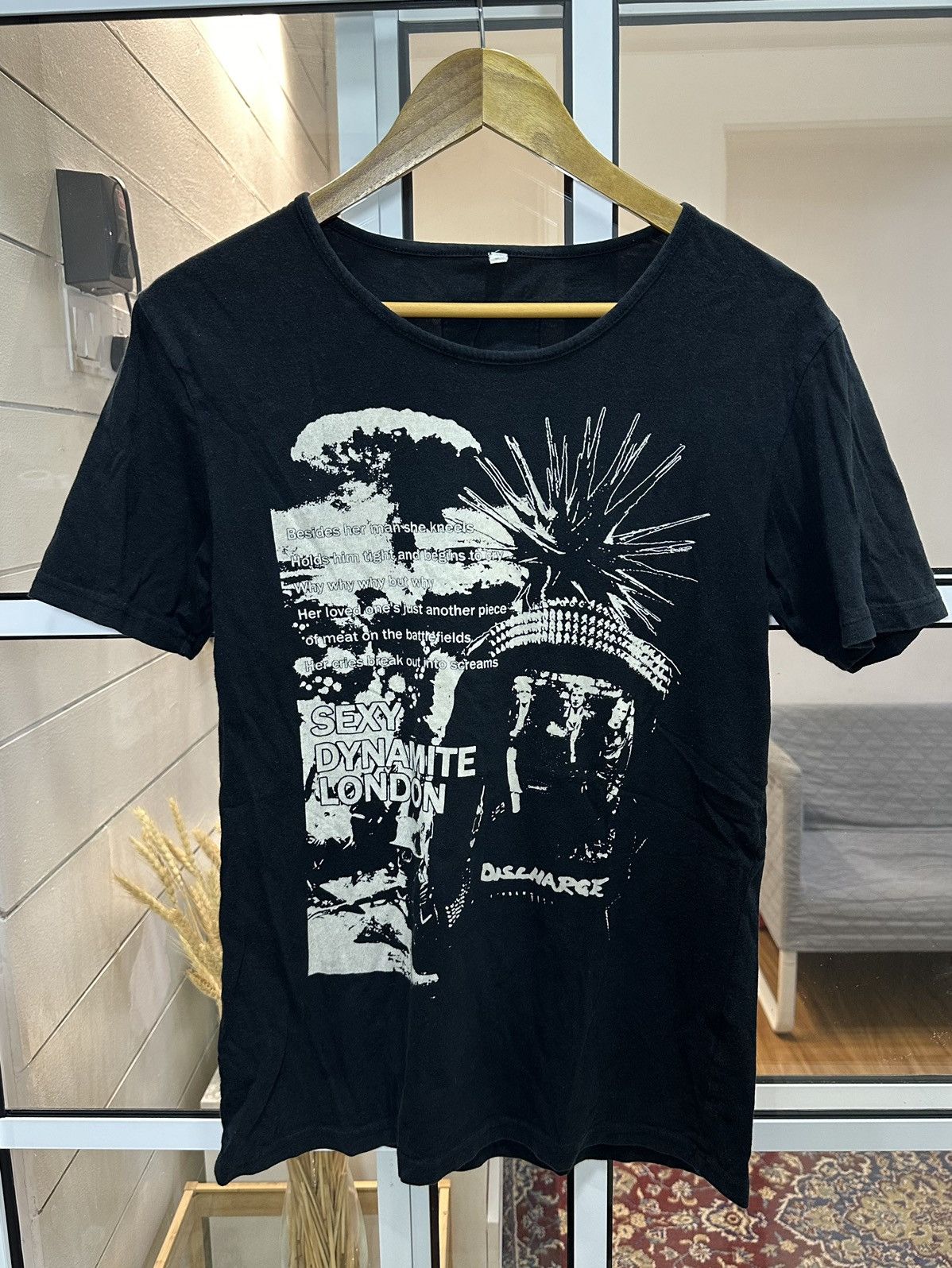 image of Seditionaries Seditioneries Discharge Punk By Sexy Dynamite London Tee in Black, Men's (Size Medium