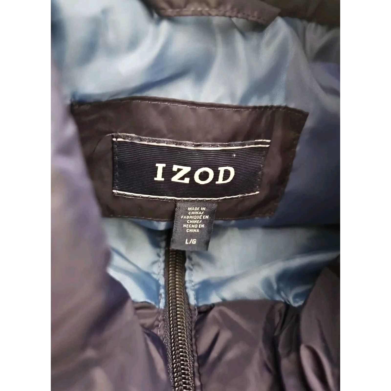 Izod IZOD Puffer Vest Mens Large Blue Winter Fleece Jacket - Durable Workwear Size 42R - 6 Thumbnail