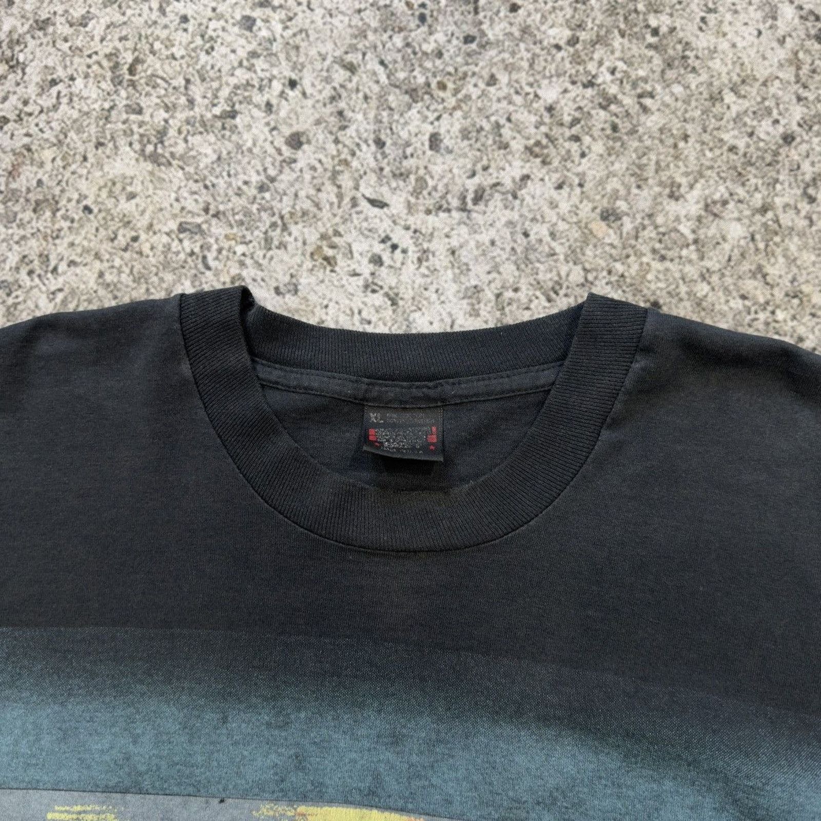 Vintage 90s Faded Distressed Thrashed Racing Tee ERD Grunge Size US XL / EU 56 / 4 - 3 Thumbnail