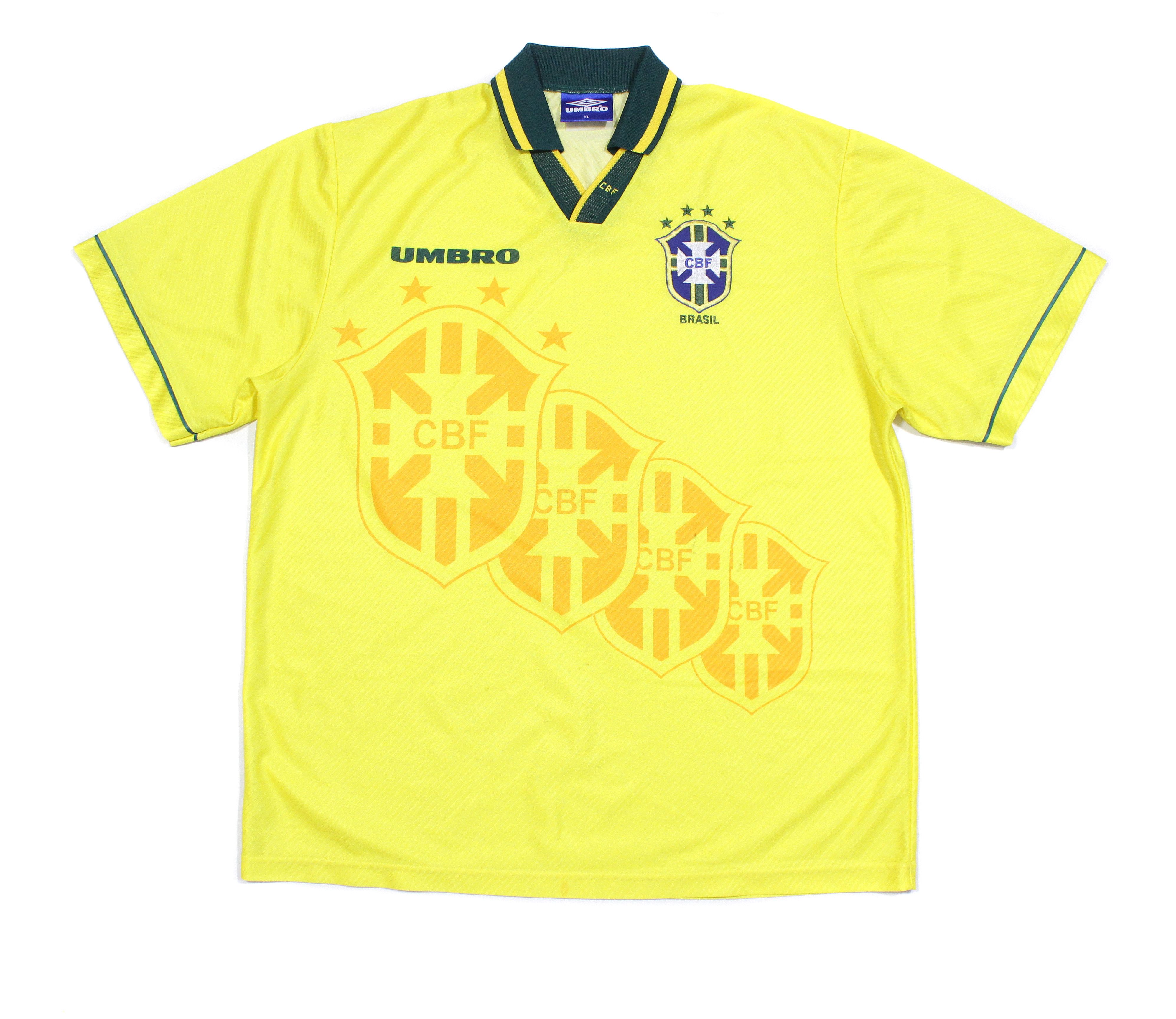 Umbro 90S CBF Brasil Football Jersey Size US XL / EU 56 / 4 - 1 Thumbnail