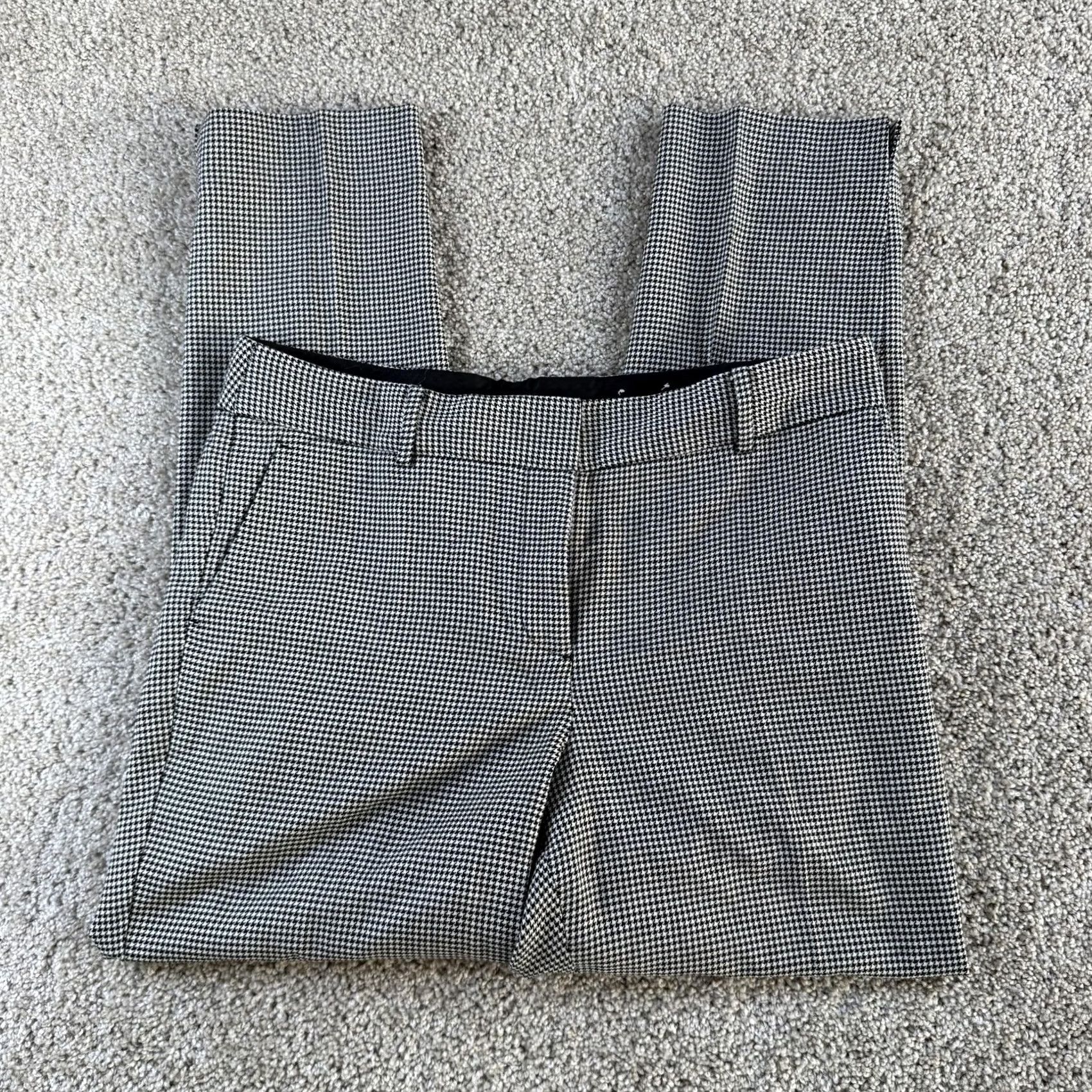 Talbots Talbots Dress Pants Womens 10 Black Check Hampshire Ankle Career Office Size 32" / US 10 / IT 46 - 2 Thumbnail