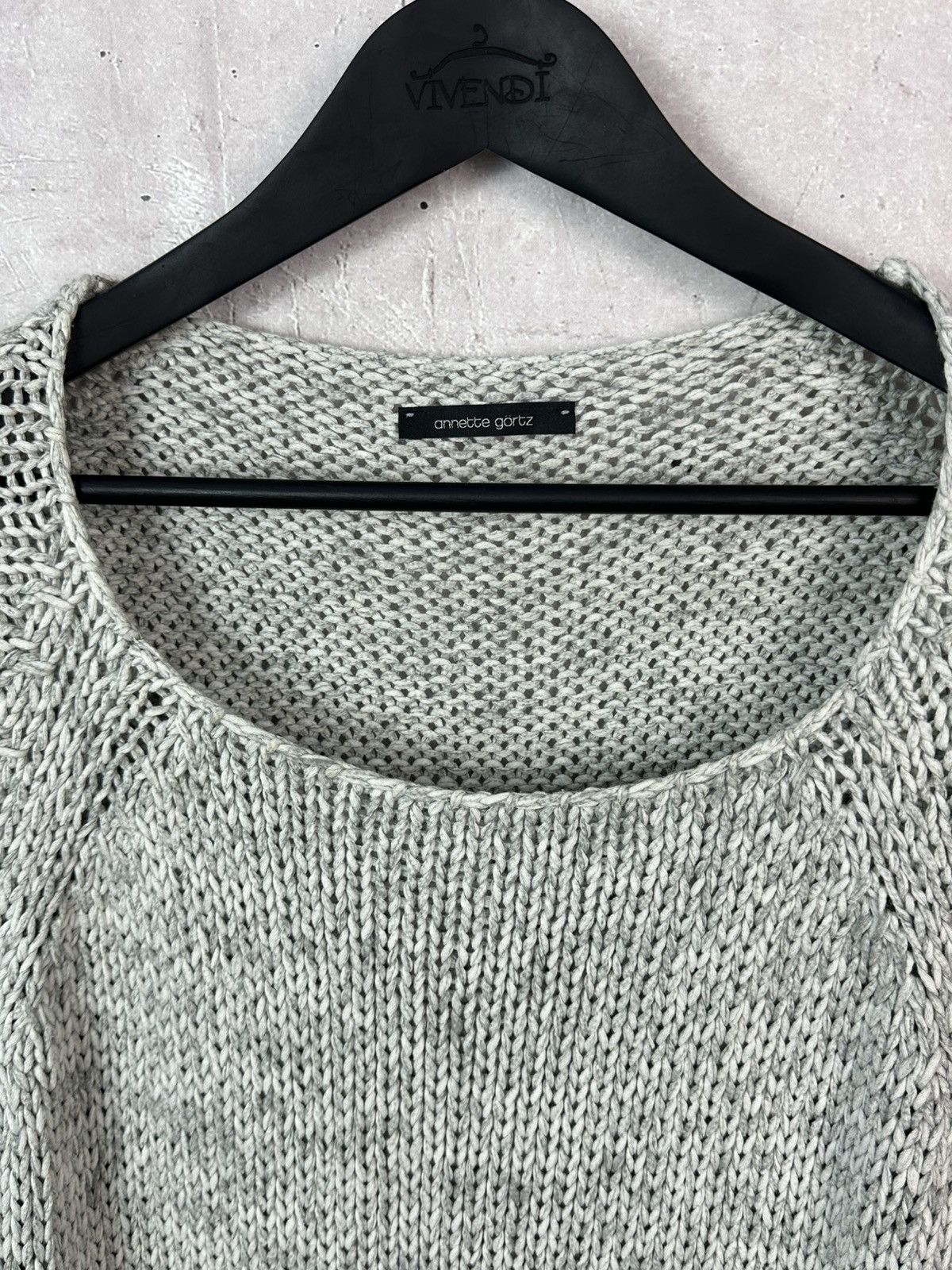 Annette Gortz Annette Gortz Large Knit Grey 3/4 Sleeves Relaxed Sweater Size XL / US 12-14 / IT 48-50 - 4 Thumbnail
