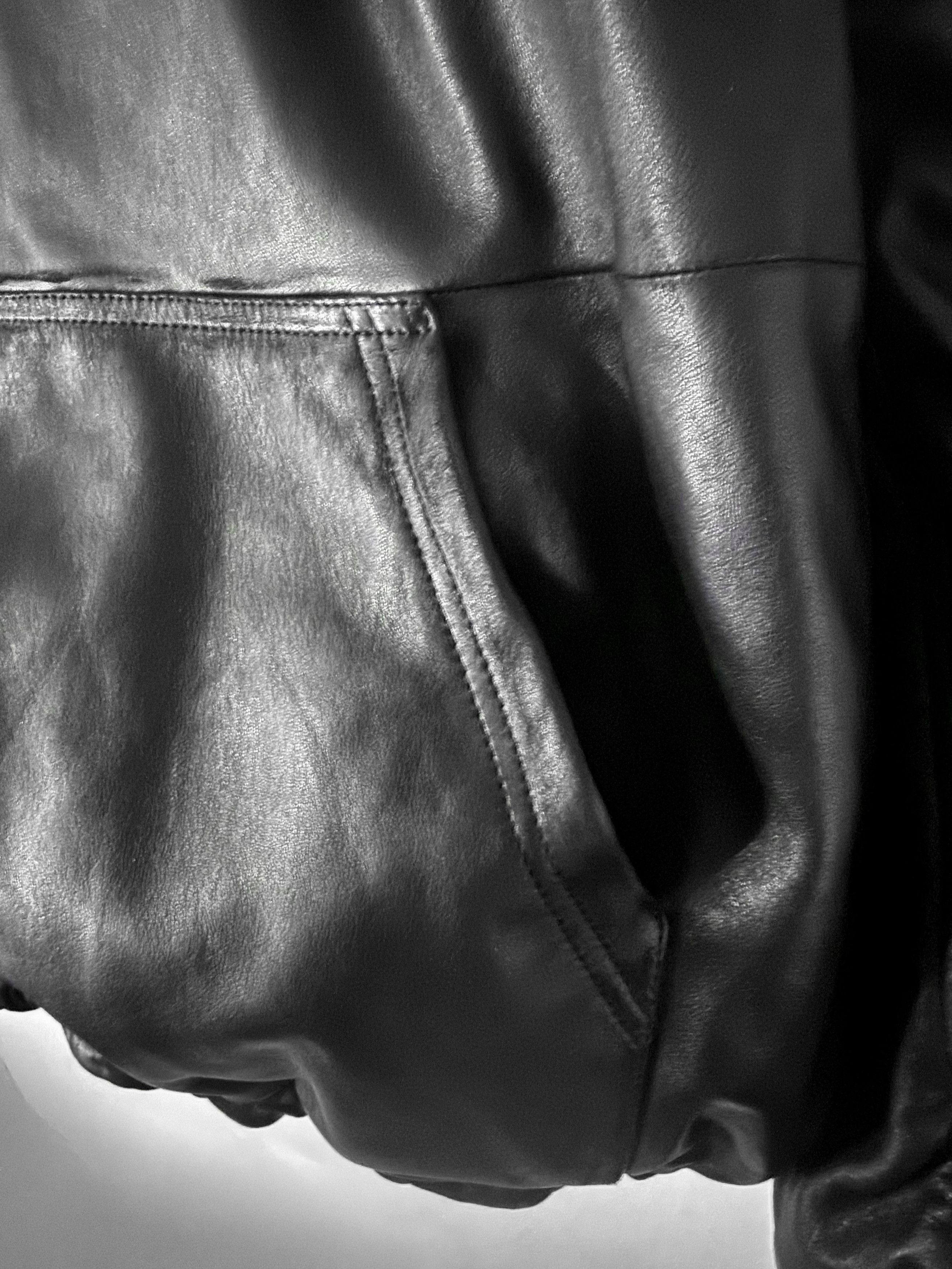 Balenciaga Oversized Full-Grain Leather Hoodie Size US M / EU 48-50 / 2 - 11 Thumbnail