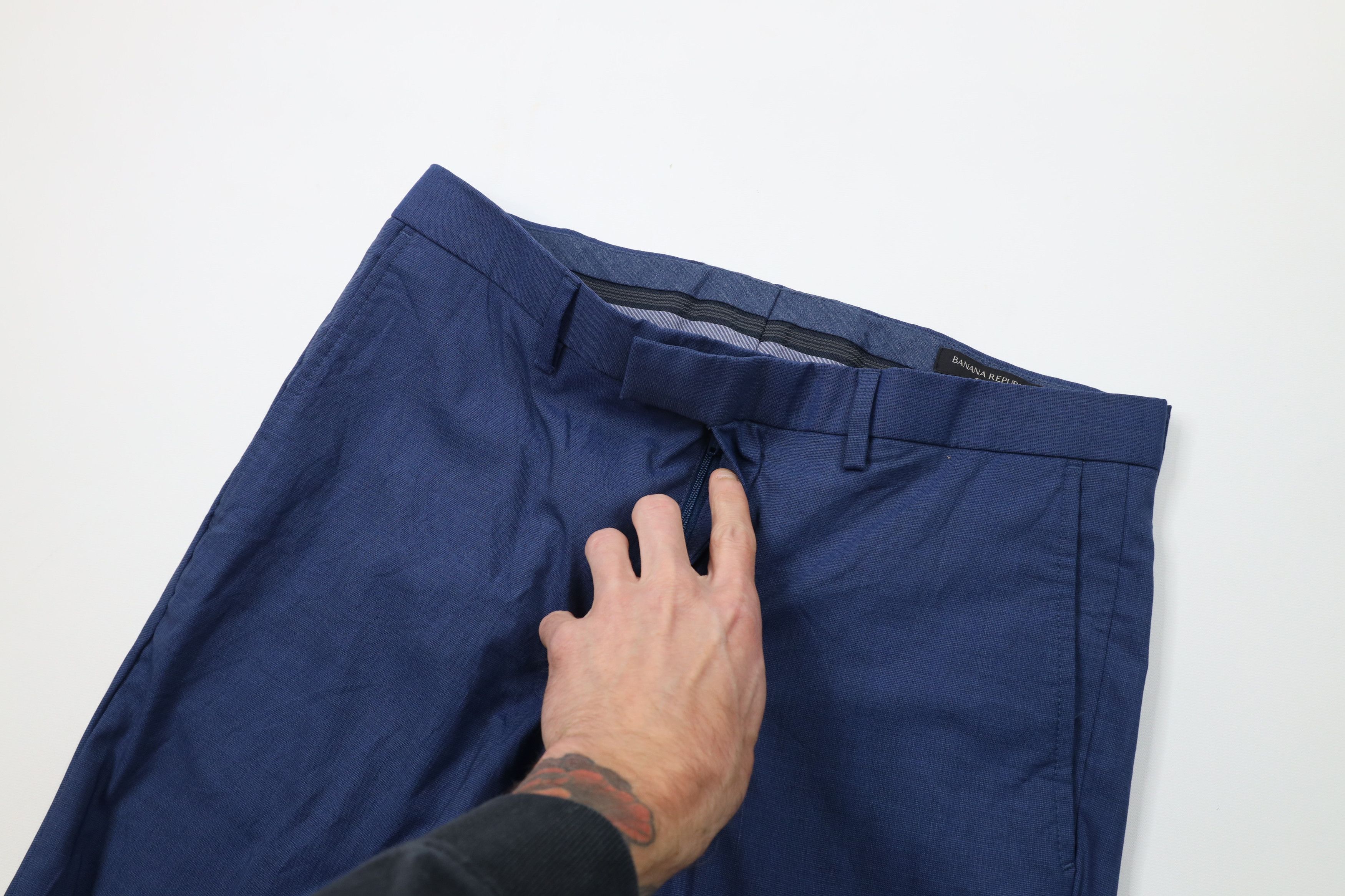 Banana Republic Banana Republic Wool Stretch Knit Chino Pants Trousers Blue Size US 32 / EU 48 - 6 Thumbnail