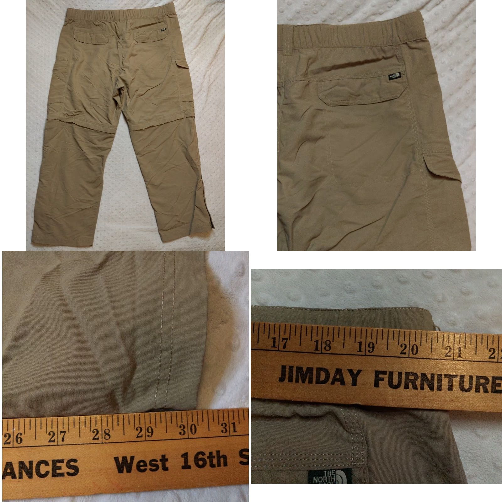 The North Face The North Face Mens 2XL Beige Nylon Convertible Pants Zip Off Hiking Outdoor Cargo Pants Regular fit Size US 39 - 8 Thumbnail