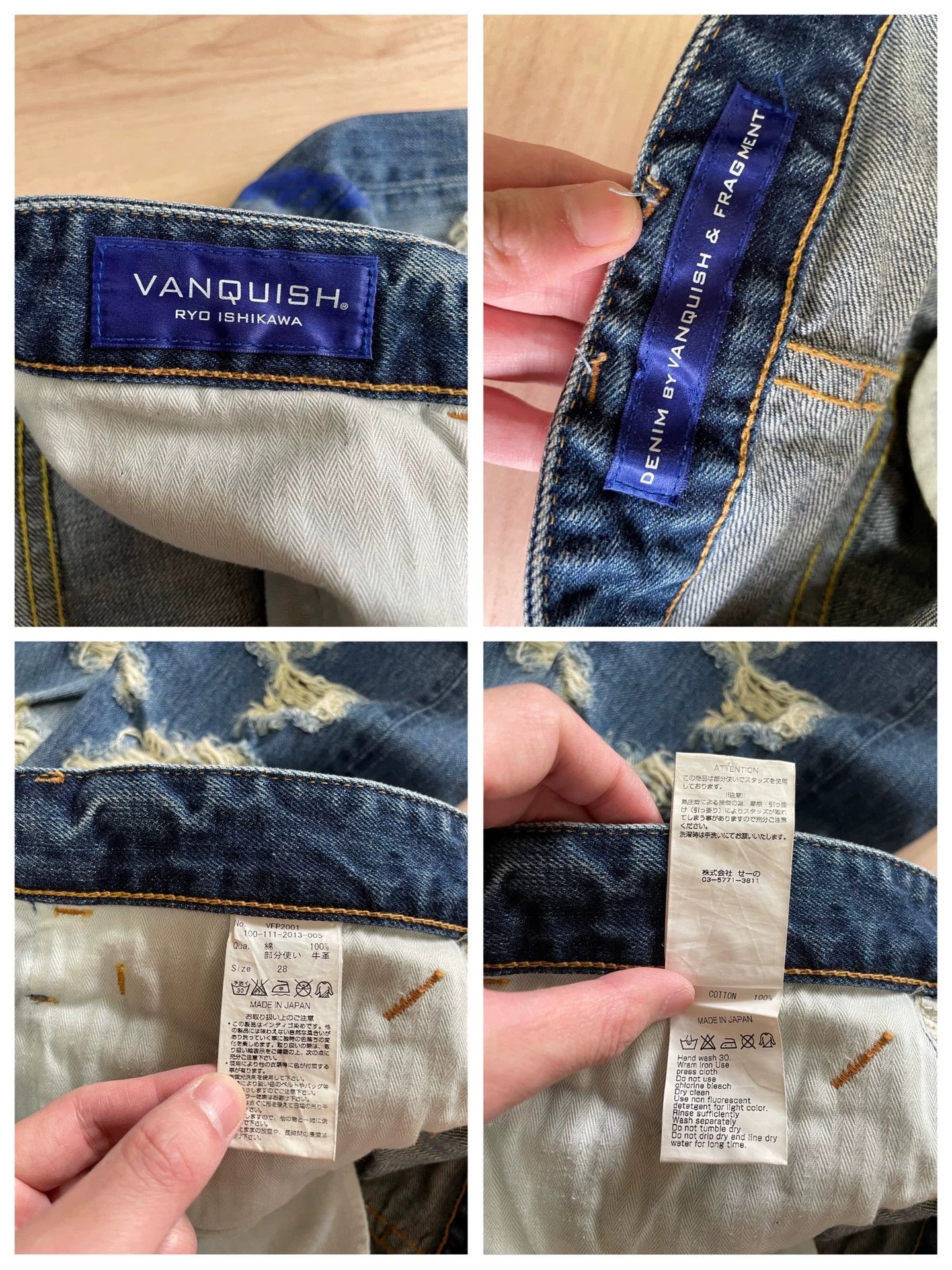 Fragment Design FRAGMENT x VANQUISH Skinny Jeans W28 Large Cut Lightning Size US 28 / EU 44 - 7 Thumbnail