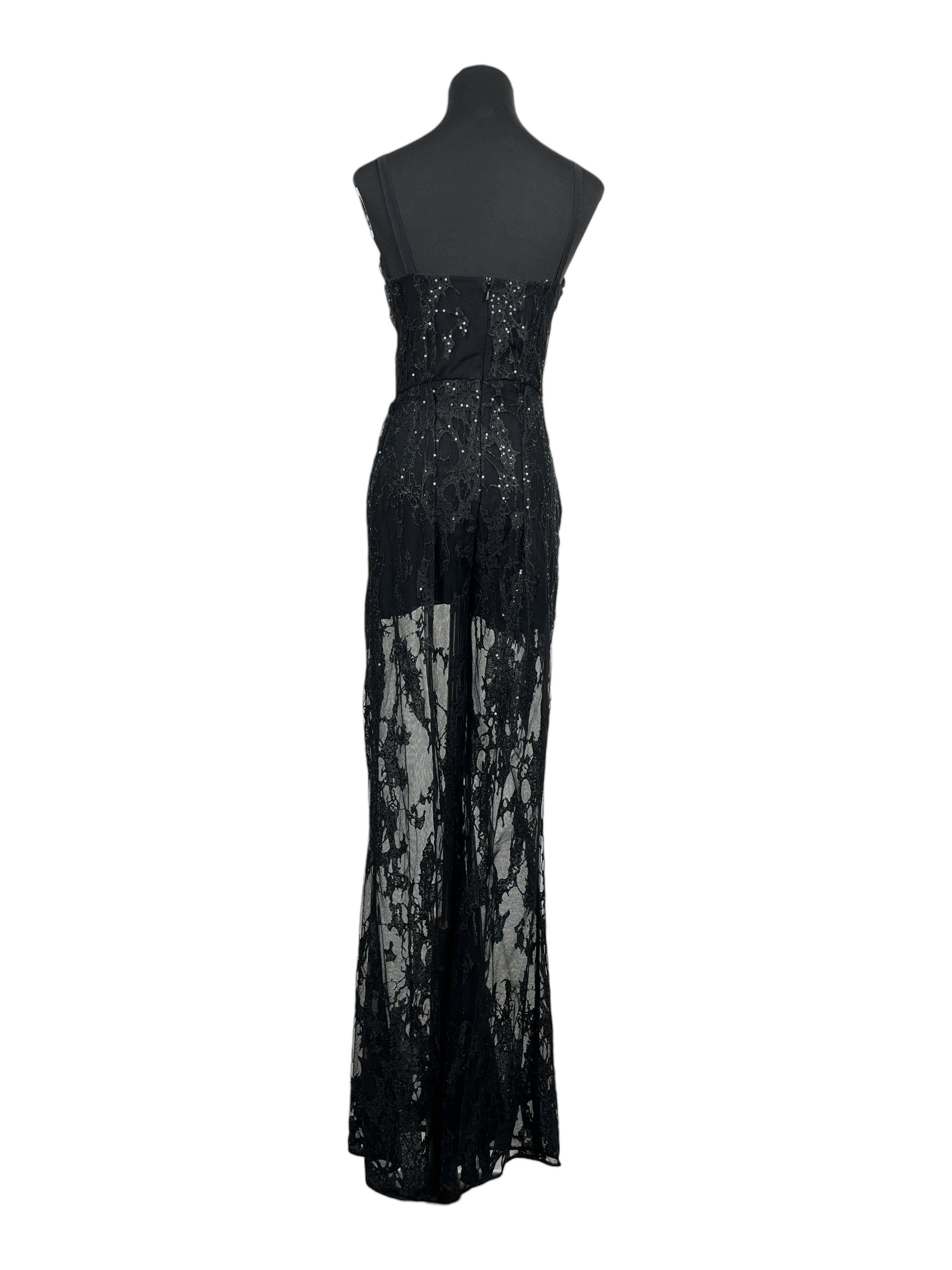 Elie Saab Elie Saab Black Full Sequinned Strap Jumpsuit Size XXS / US 00 / IT 34 - 2 Thumbnail
