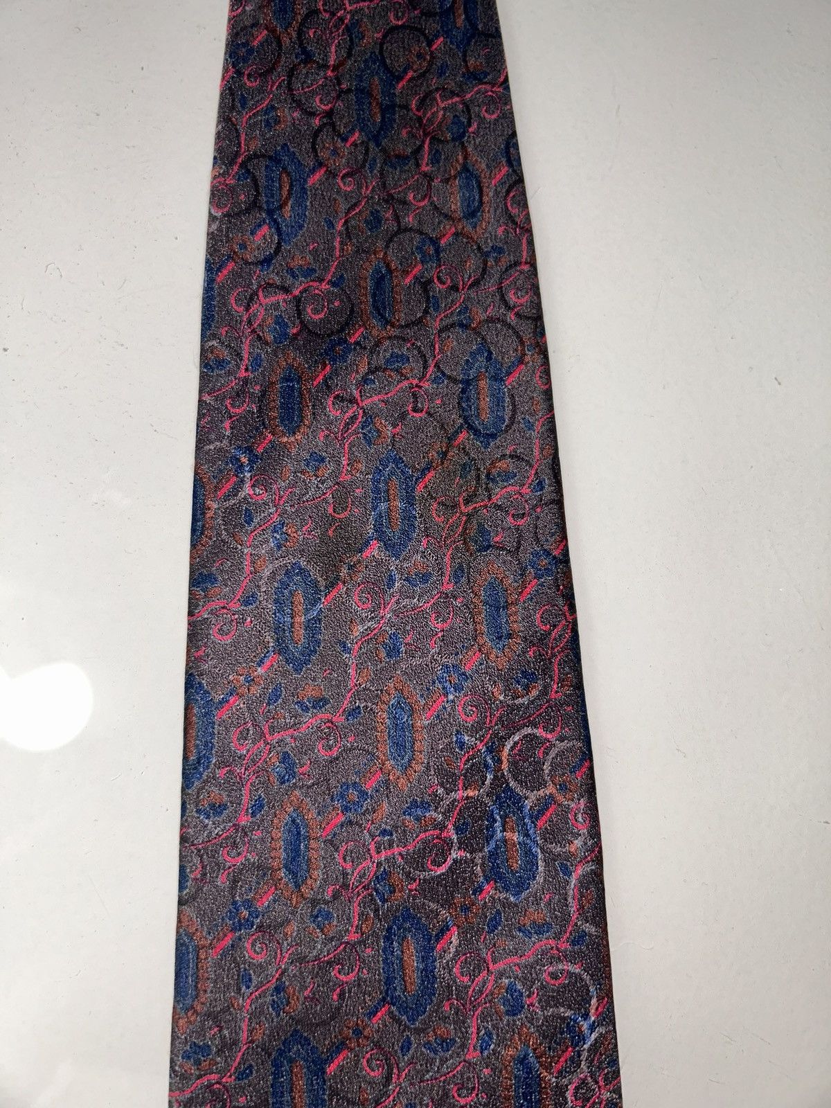 Dior Vintage Christian Dior Monsieur Blue & Red Men’s Silk Tie Size ONE SIZE - 10 Thumbnail