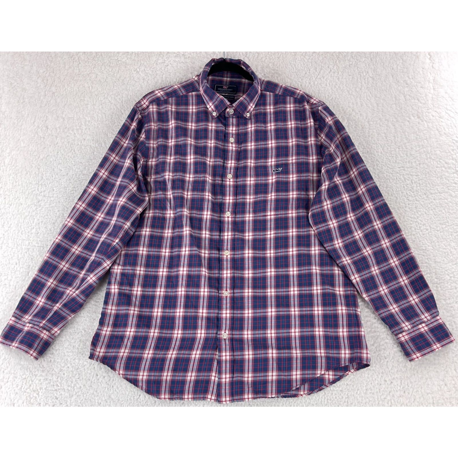 Vineyard Vines Vineyard Vines Button-Down Shirt Mens Large Blue Plaid Tucker LS Classic Fit Shirt Size US L / EU 52-54 / 3 - 2 Thumbnail