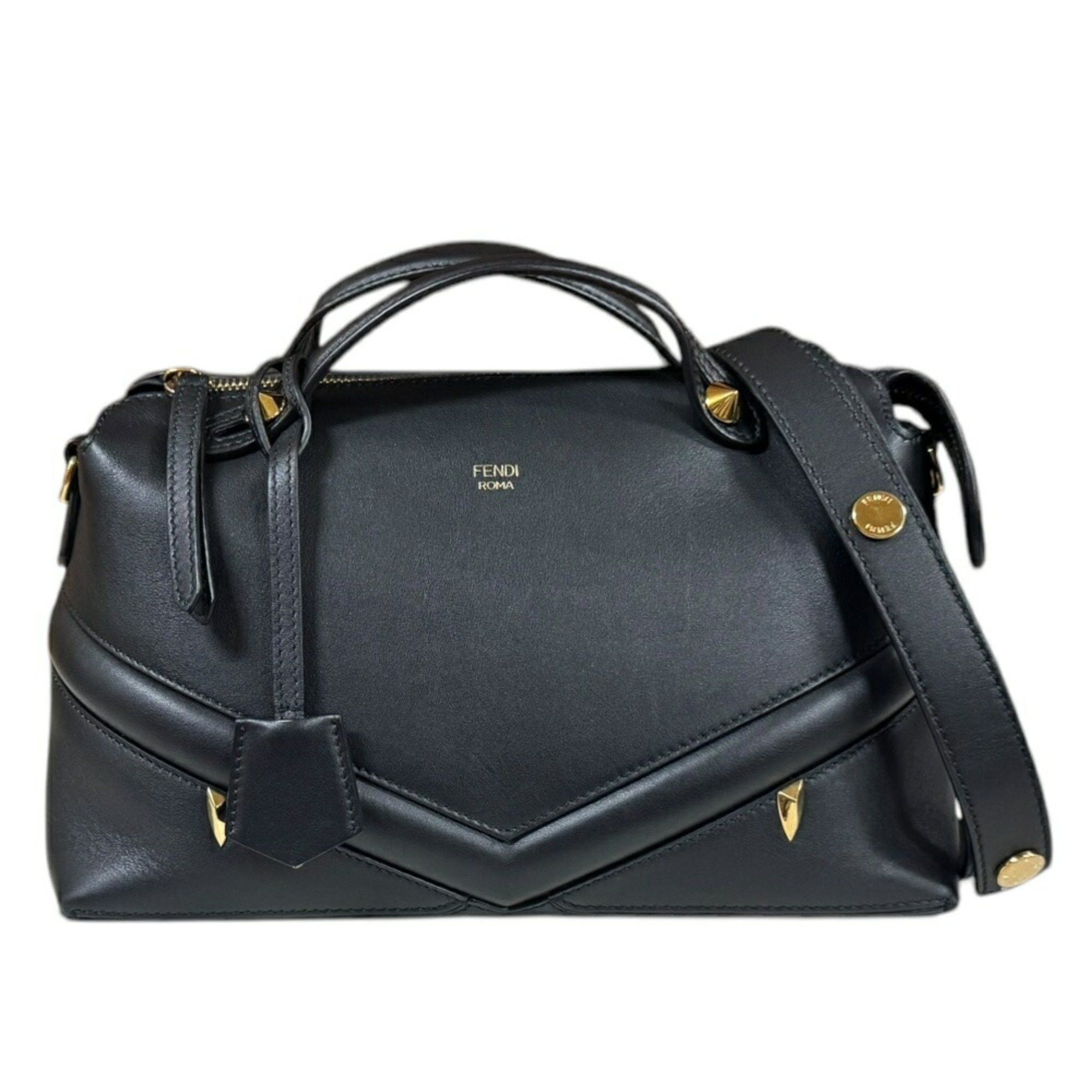 Fendi Monster By The Way Medium Shoulder Bag Leather 8BL124 Black