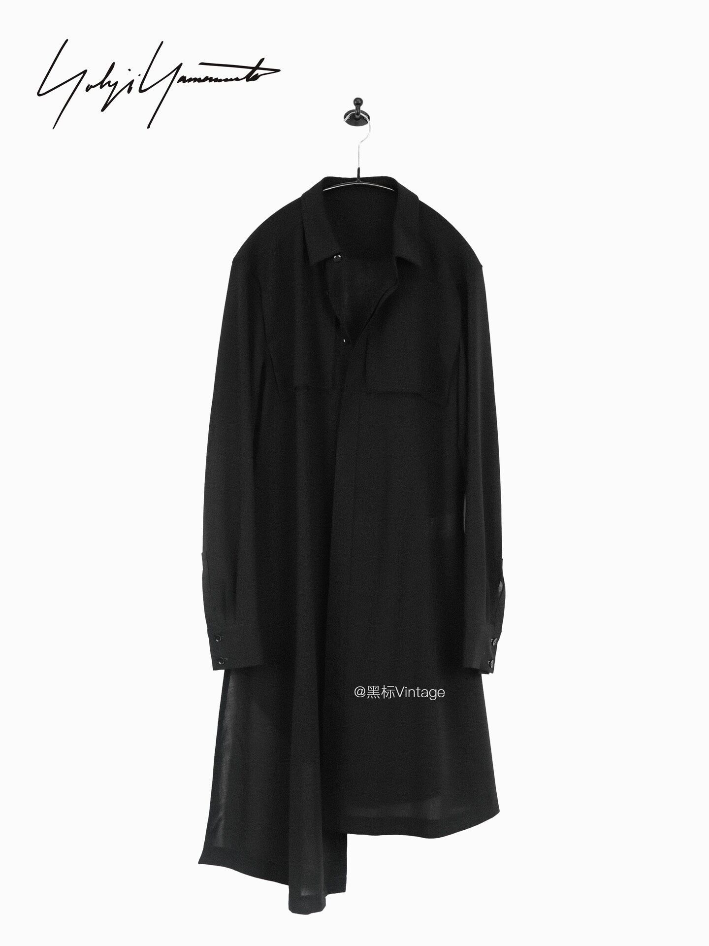 Yohji Yamamoto Yohji Yamamoto Asymmetrical Draped Shirt KKKK79