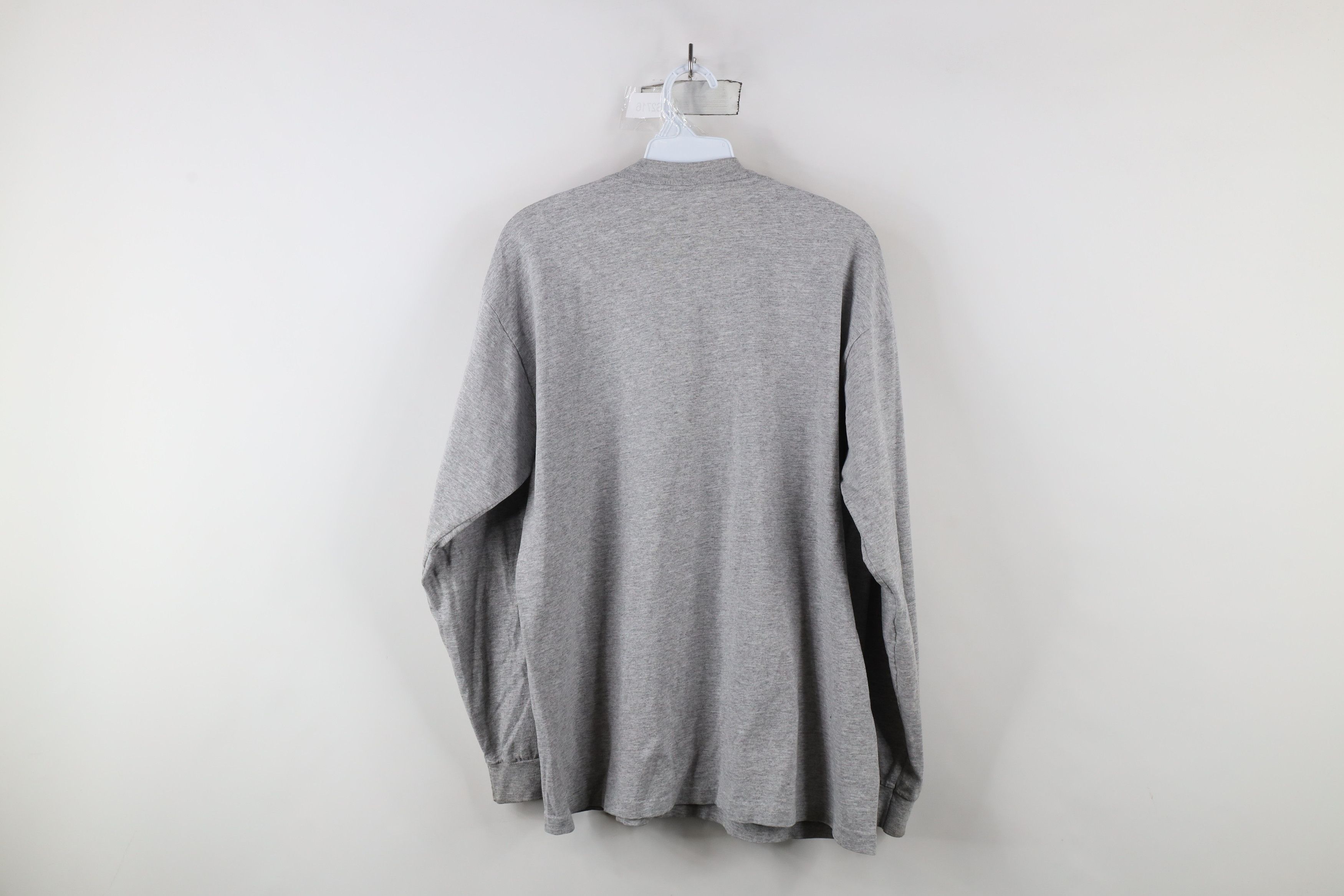 Vintage Vintage 90s Streetwear Long Sleeve T-Shirt Gray Cotton USA Size US L / EU 52-54 / 3 - 11 Thumbnail