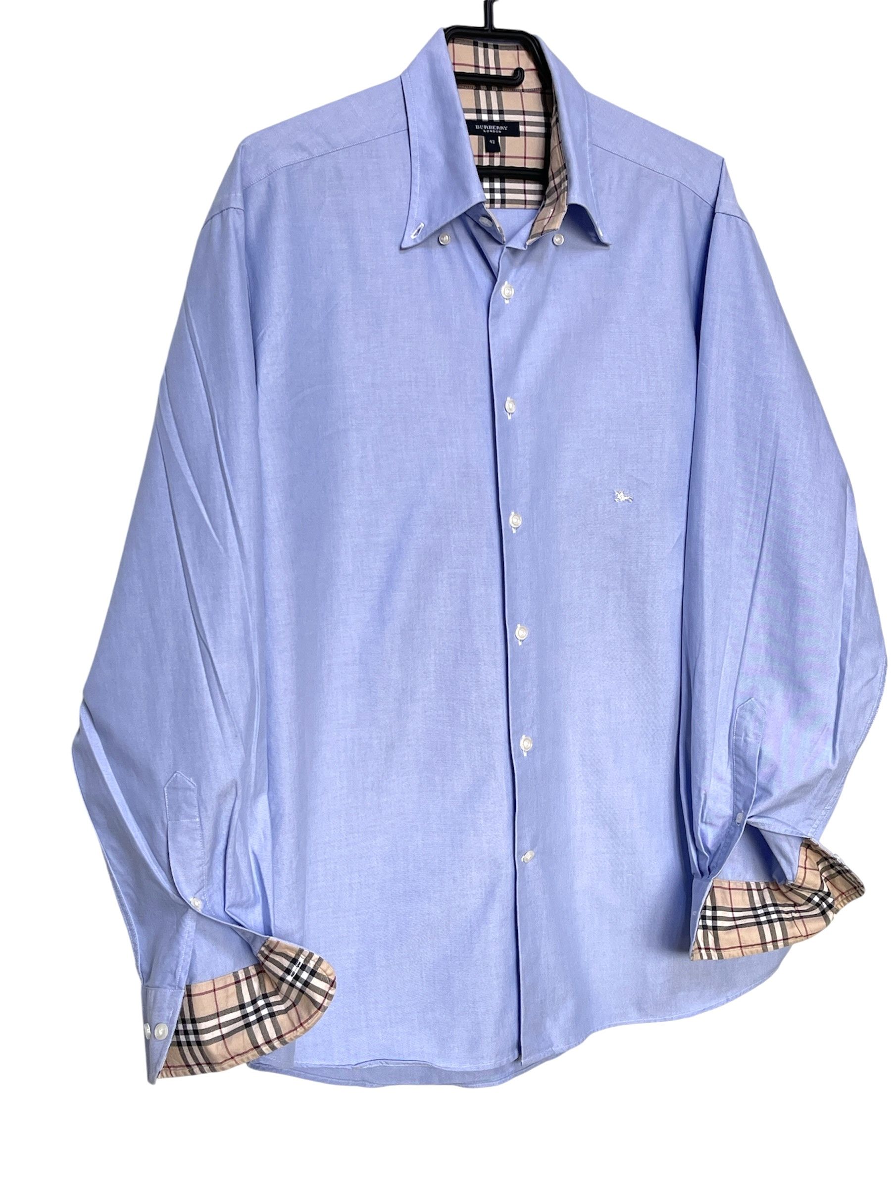 Burberry 🔥 novacheck cuff and collar shirt Burberry london size xl Size US XL / EU 56 / 4 - 4 Thumbnail