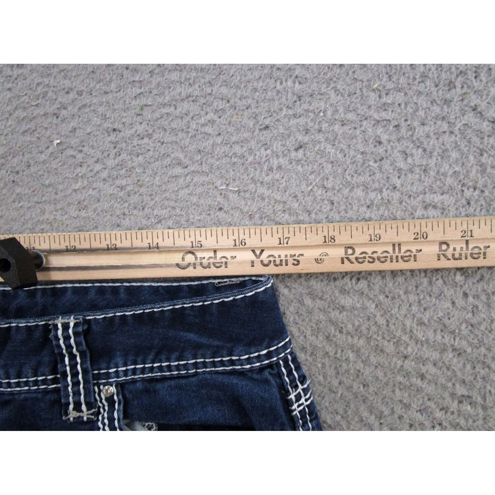 Vintage Maurices Dark Wash Stretch Denim Skinny Jeans Womens Size L Short Low Rise Blue 5-Pocket Design Skinny Jeans Women’s Maurices Shirts Hats Etc? Size 36" / US 14 / IT 50 - 5 Thumbnail