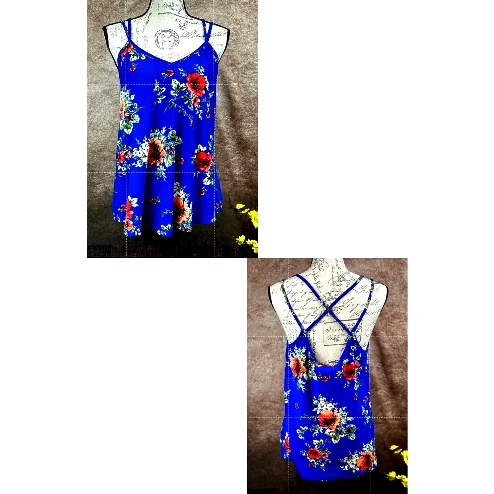 Other Papermoon Basima Back Detail Knit Top Blue Floral M Size M / US 6-8 / IT 42-44 - 2 Thumbnail