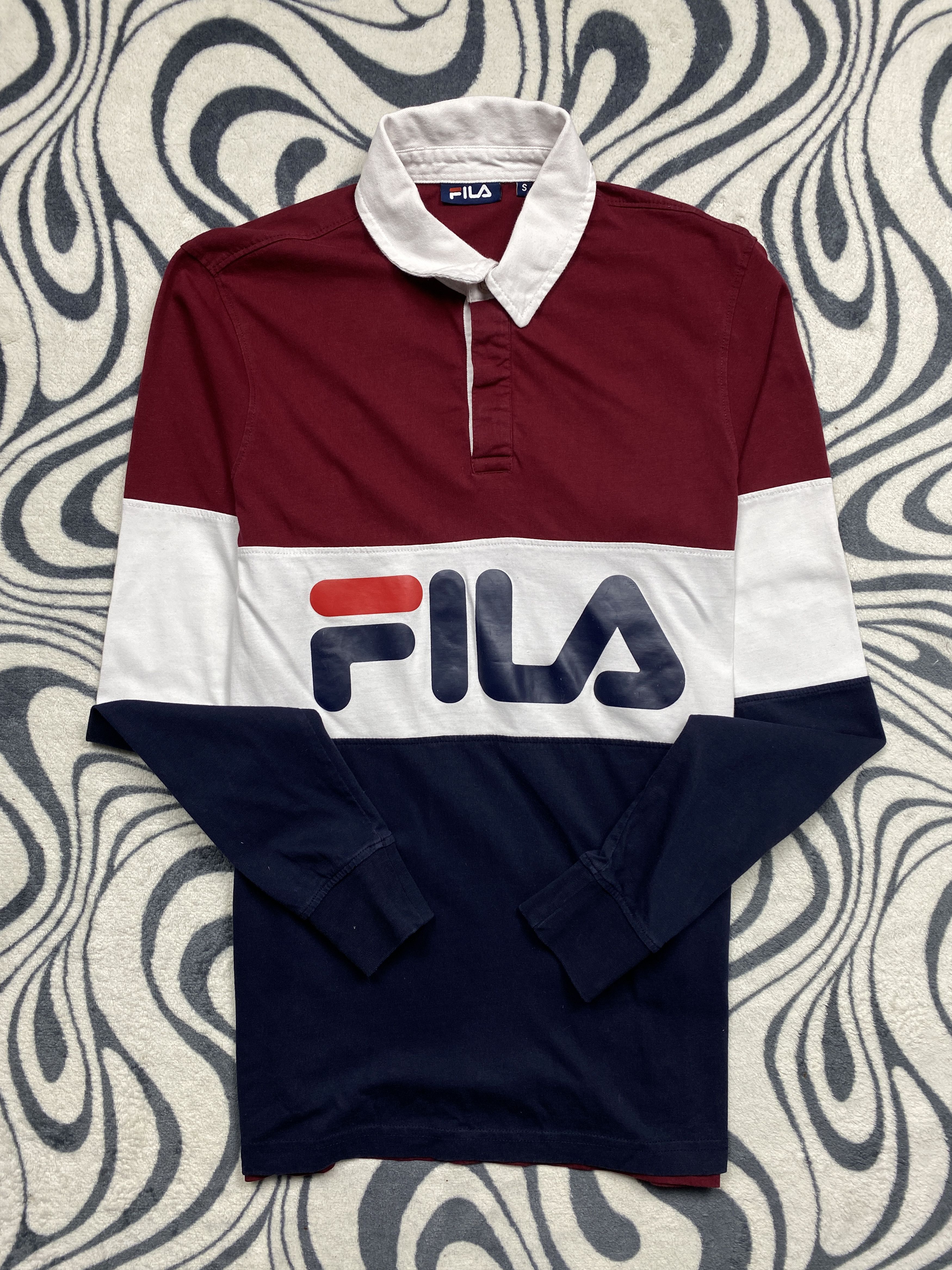 Fila Fila Vintage Rugby Long Sleeve Polo Shirt Y2K Size US S / EU 44-46 / 1 - 1 Thumbnail