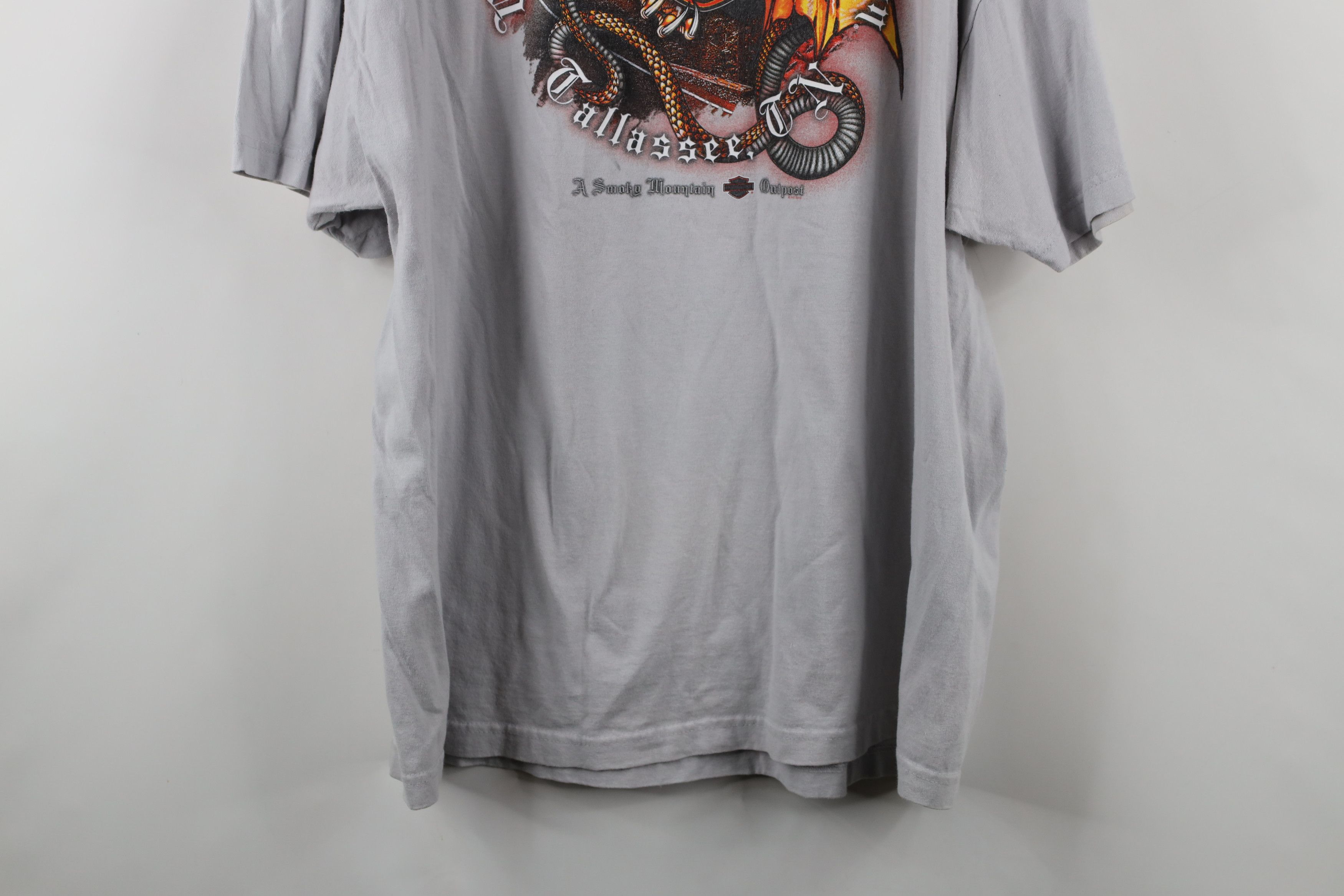 Harley Davidson × Vintage Vintage Y2K Harley Davidson Spell Dragon Fire Flames T-Shirt Size US XXL / EU 58 / 5 - 15 Thumbnail