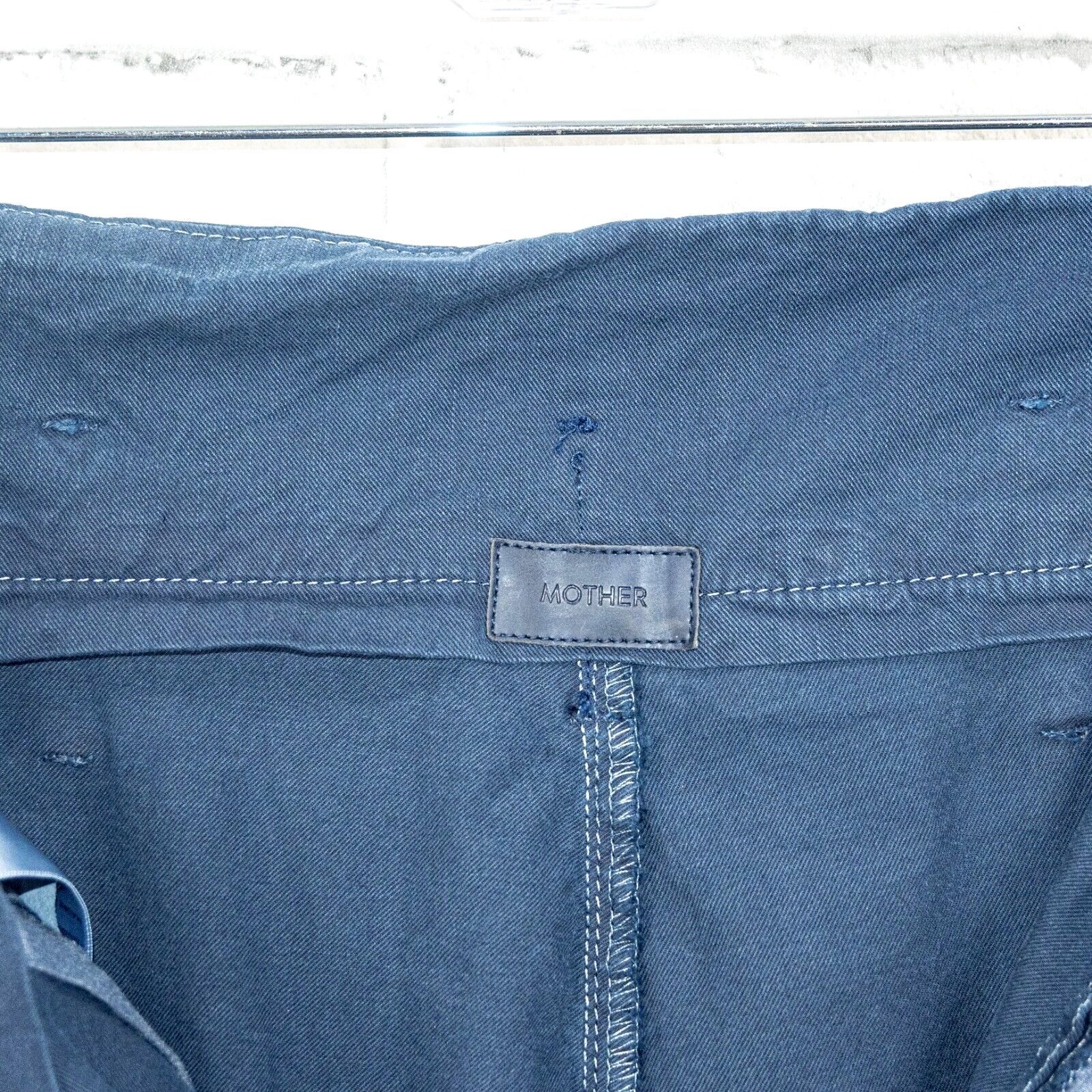 MOTHER MOTHER Denim Paperbag Greaser Ankle Pants Navy Blue Sz 25 Size 25" / US 0 / IT 36 - 9 Thumbnail